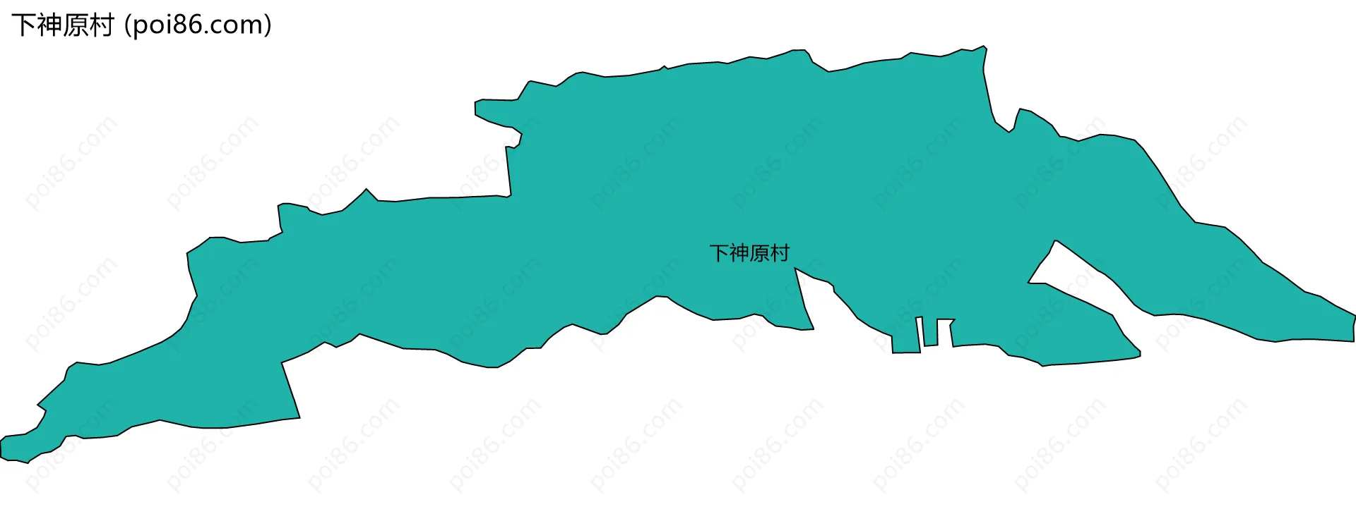 下神原村边界地图