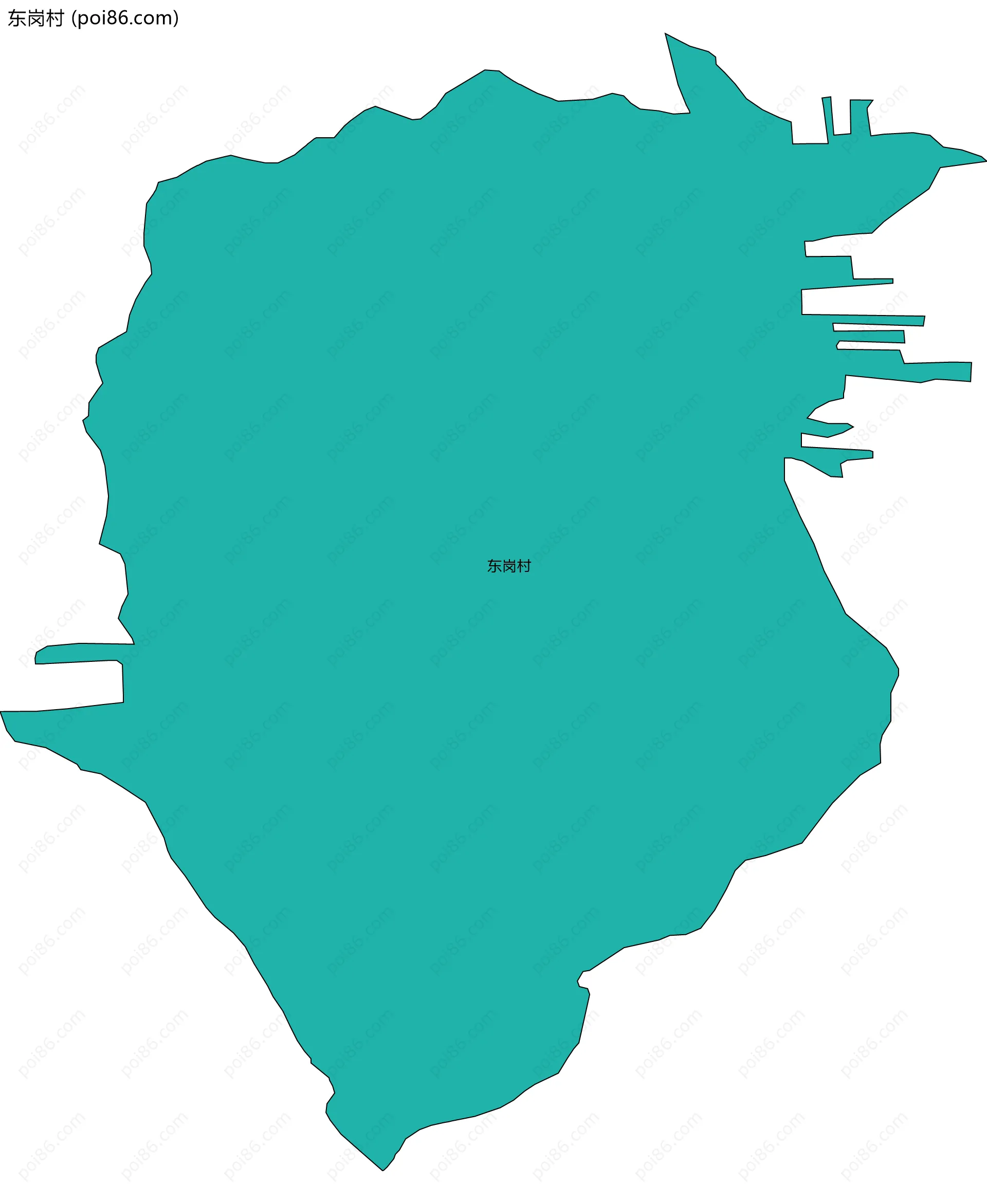 东岗村边界地图