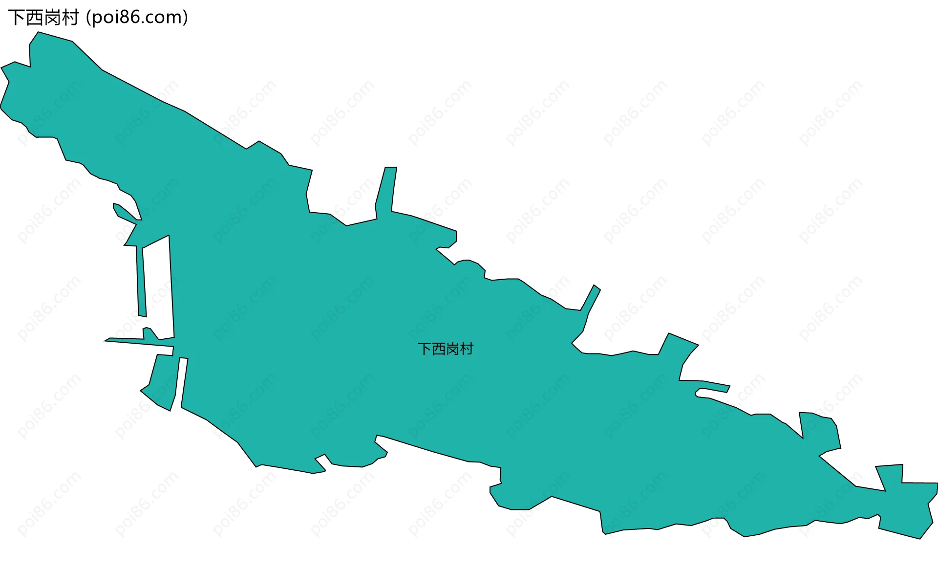 下西岗村边界地图