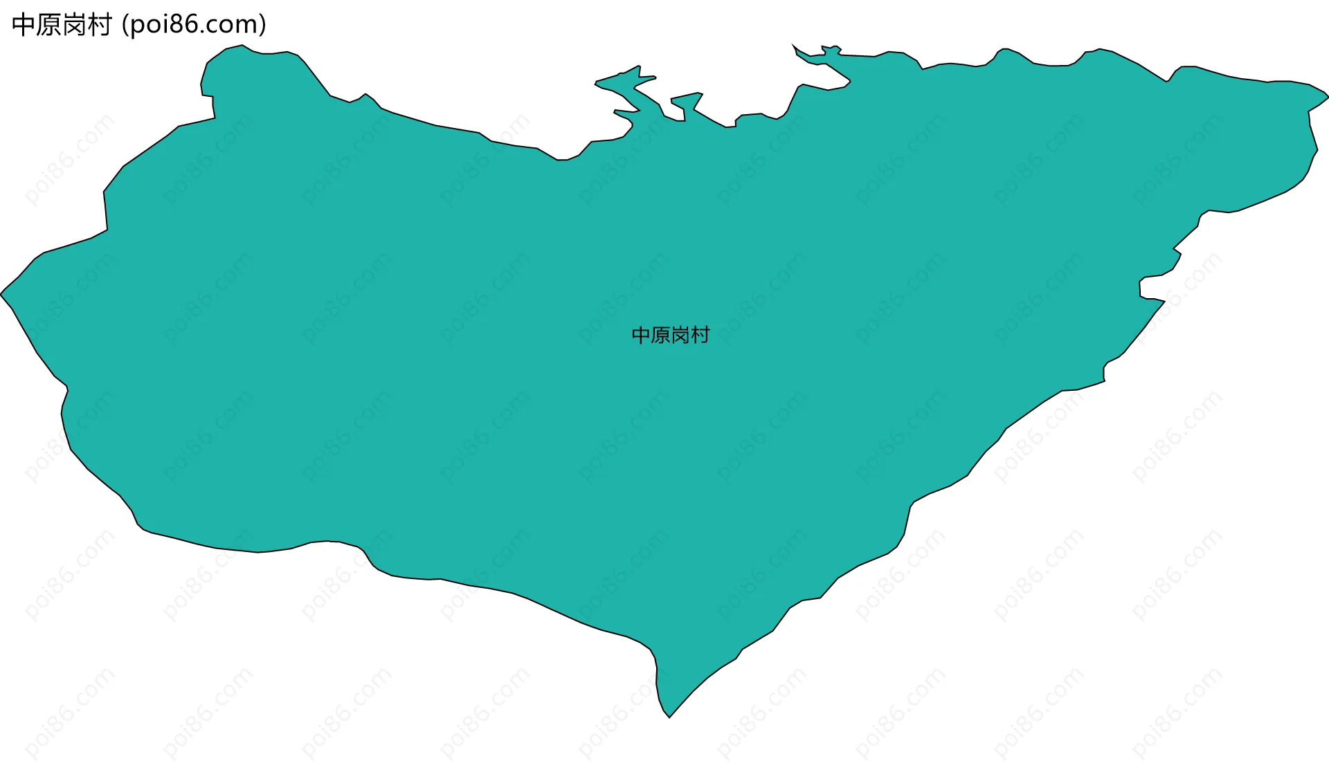 中原岗村边界地图