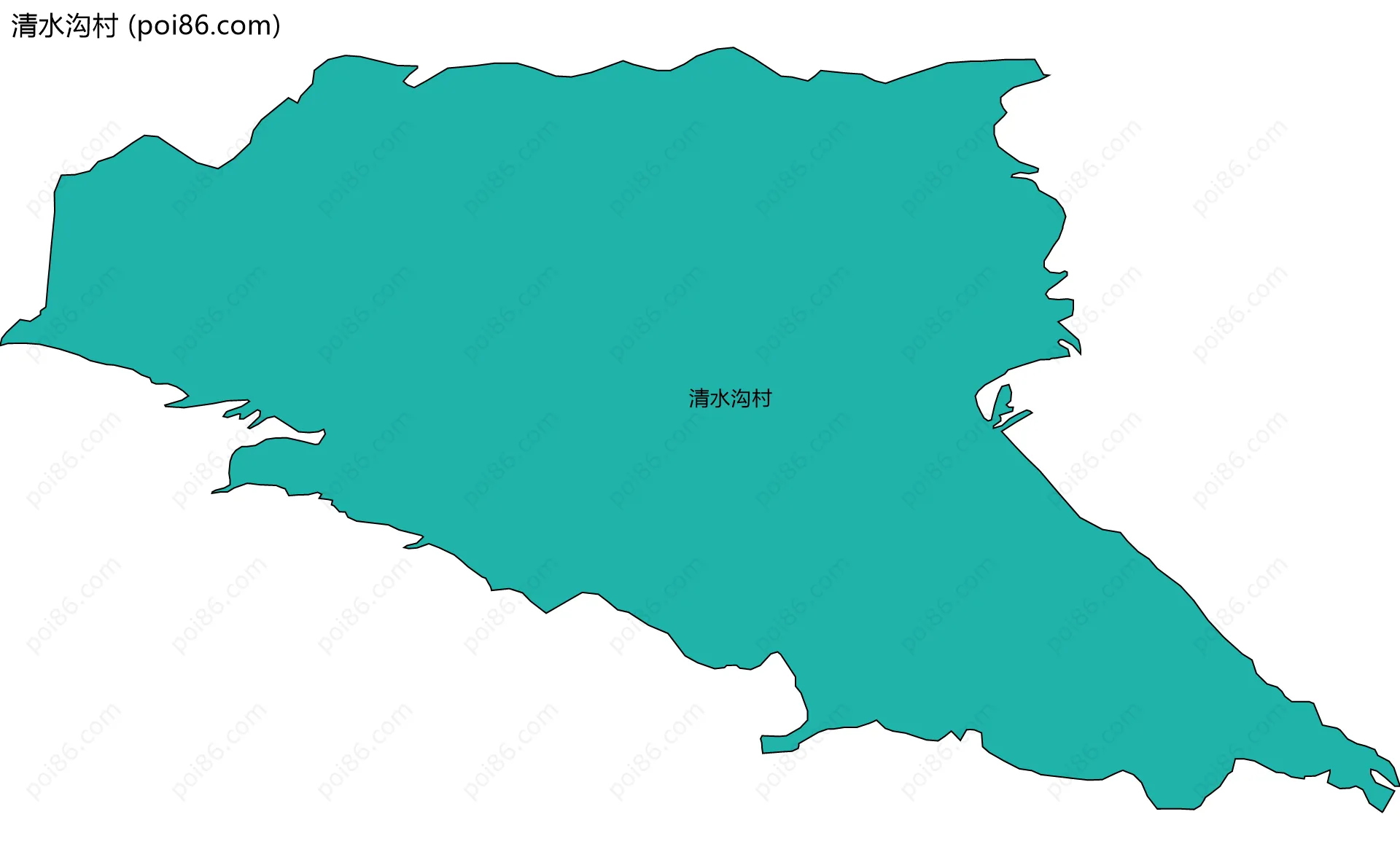 清水沟村边界地图