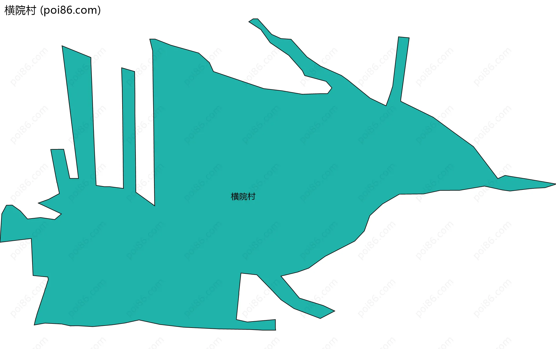 横院村边界地图