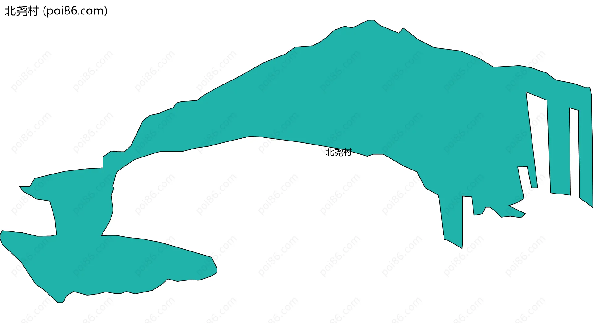 北尧村边界地图