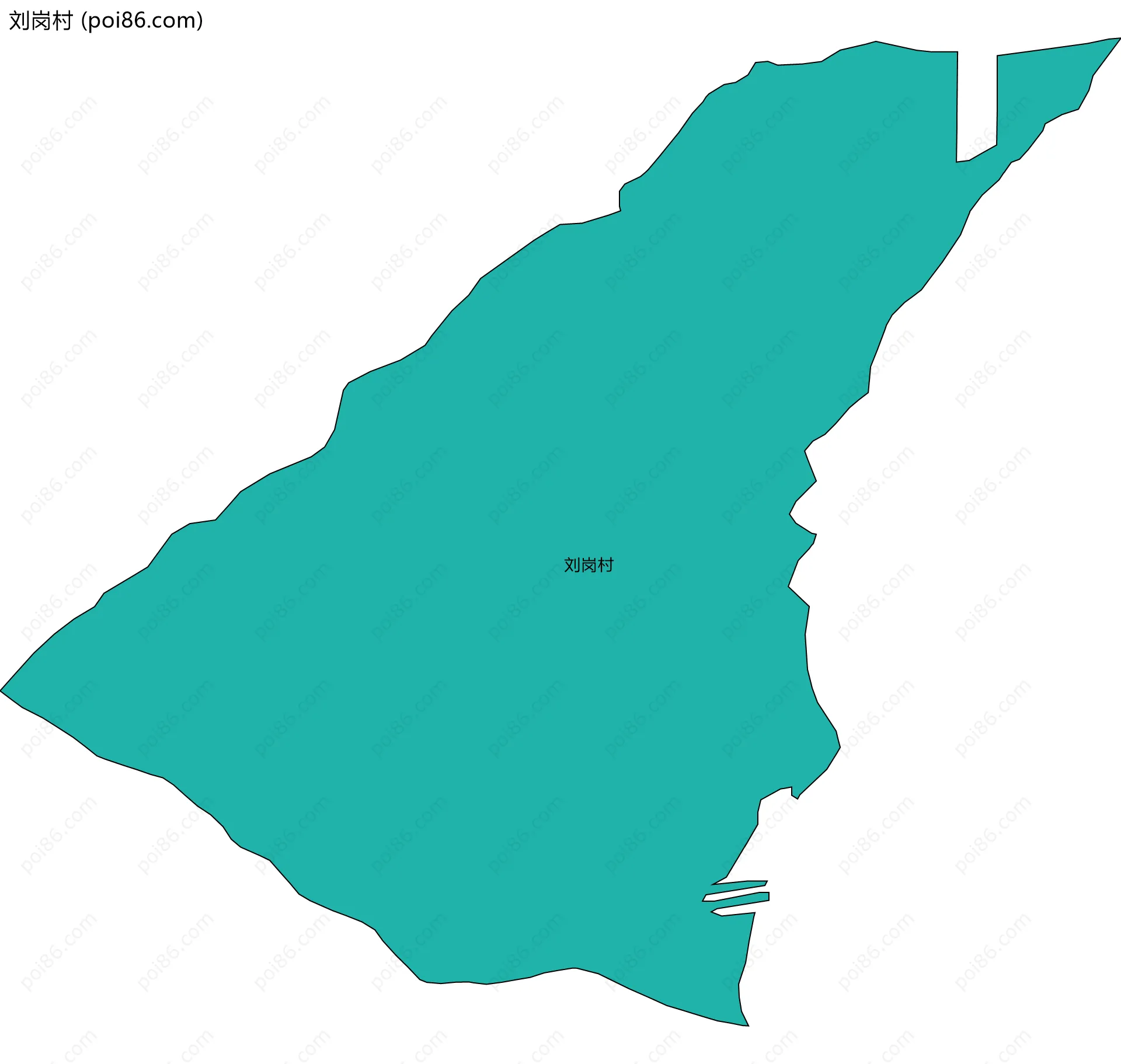 刘岗村边界地图
