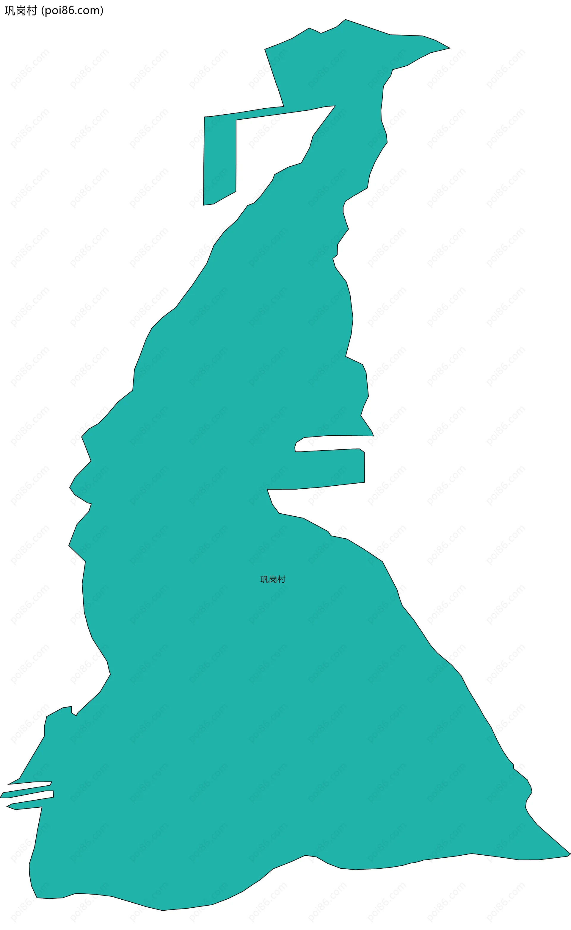 巩岗村边界地图