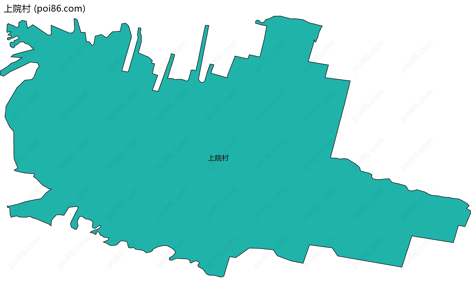 上院村边界地图