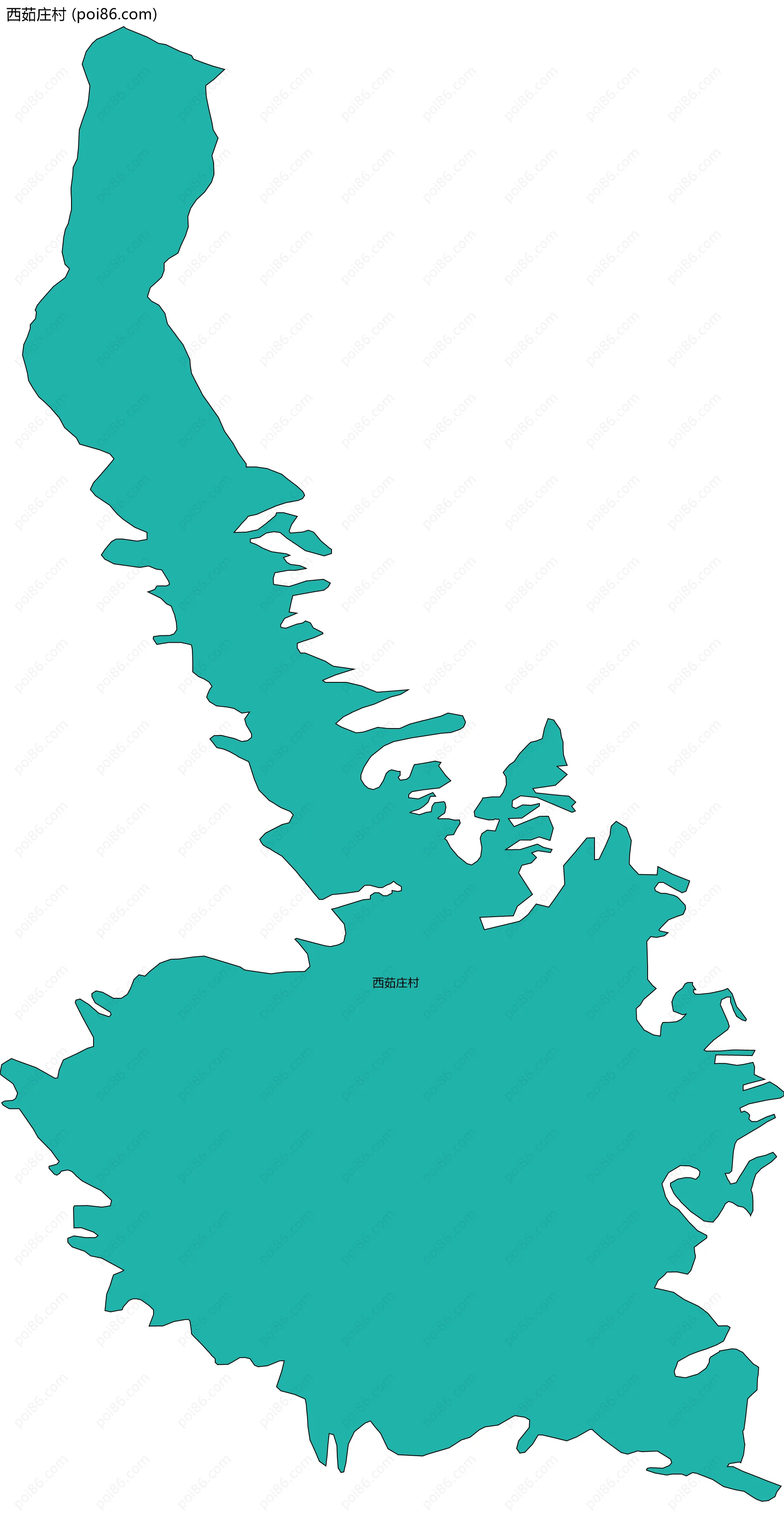 西茹庄村边界地图