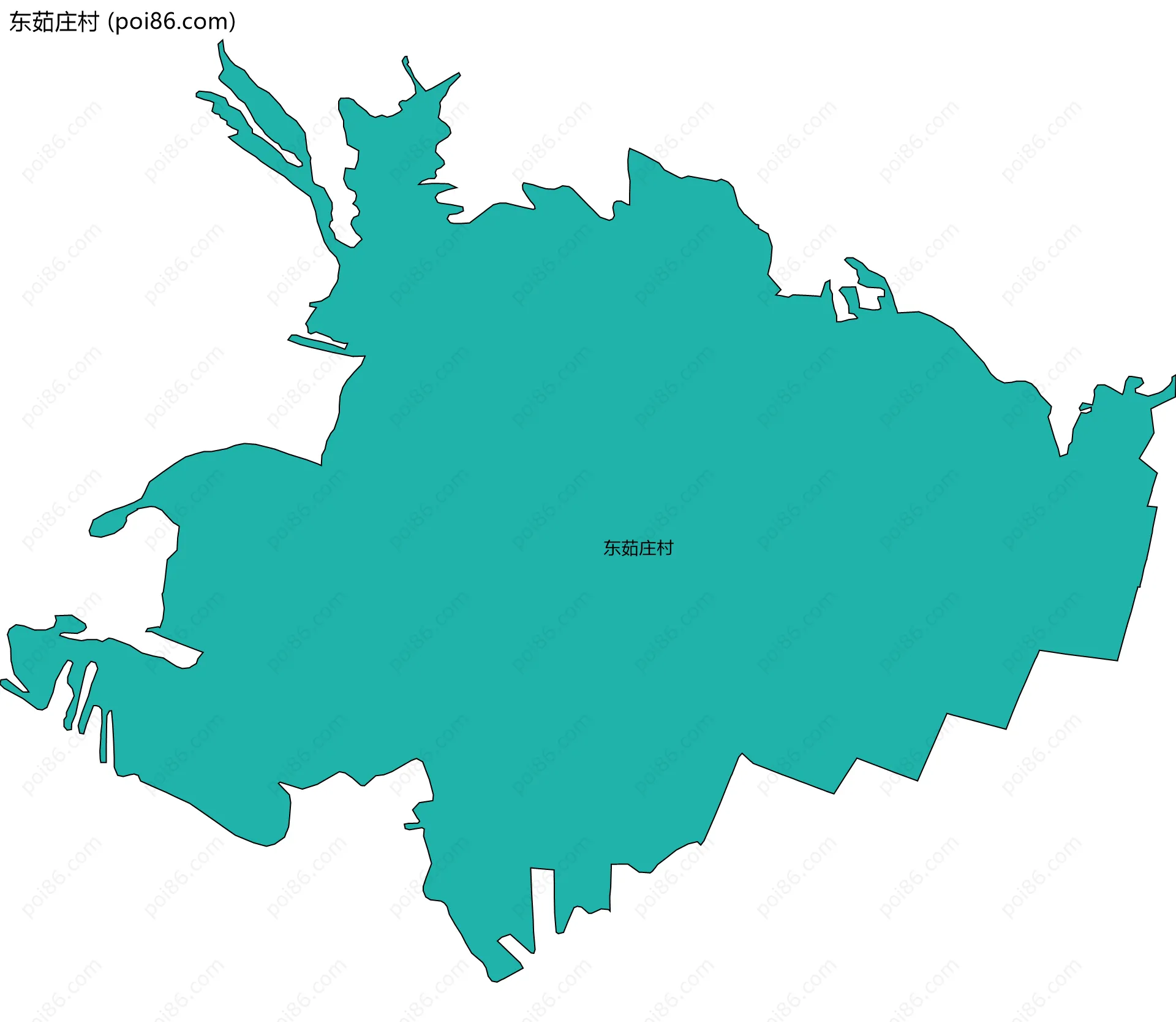 东茹庄村边界地图