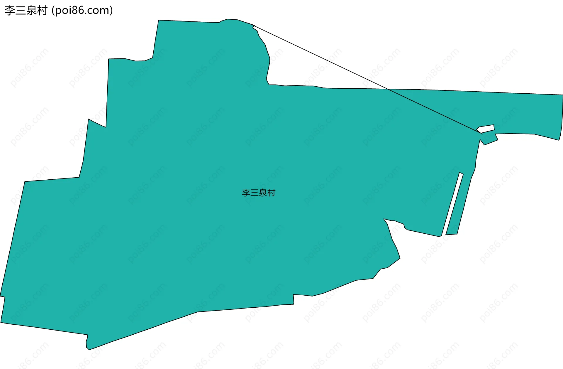 李三泉村边界地图