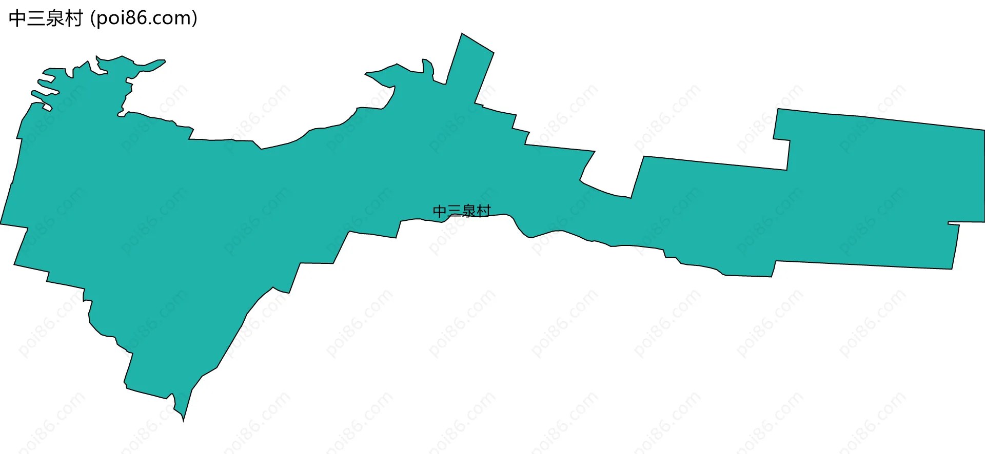 中三泉村边界地图