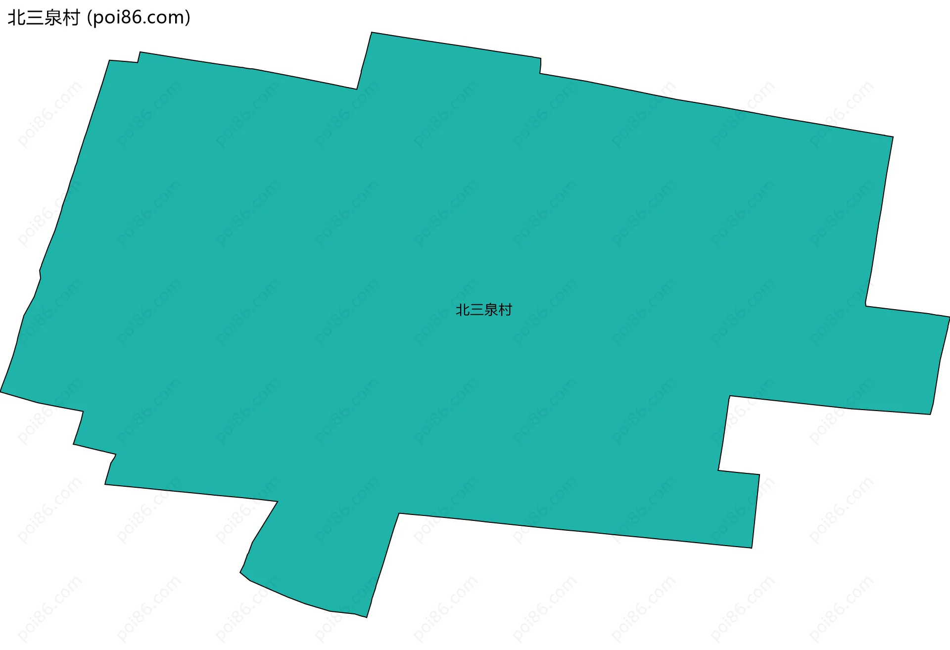 北三泉村边界地图
