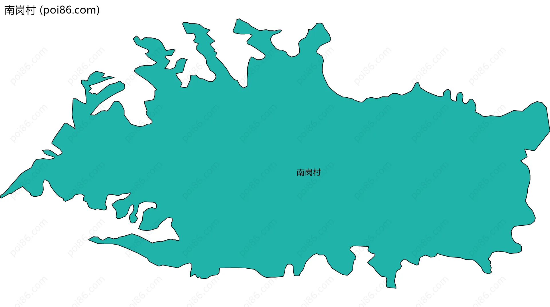 南岗村边界地图