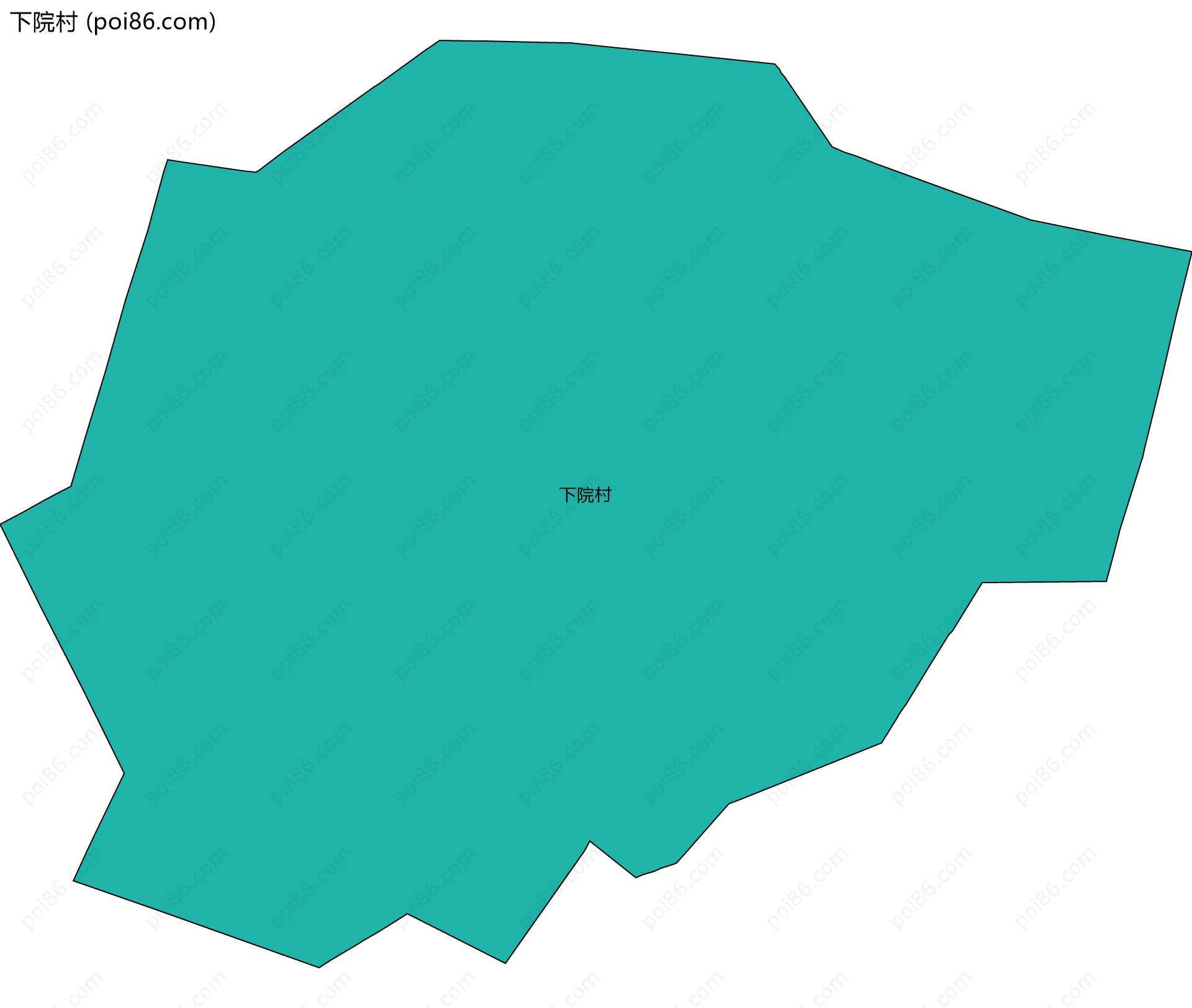 下院村边界地图
