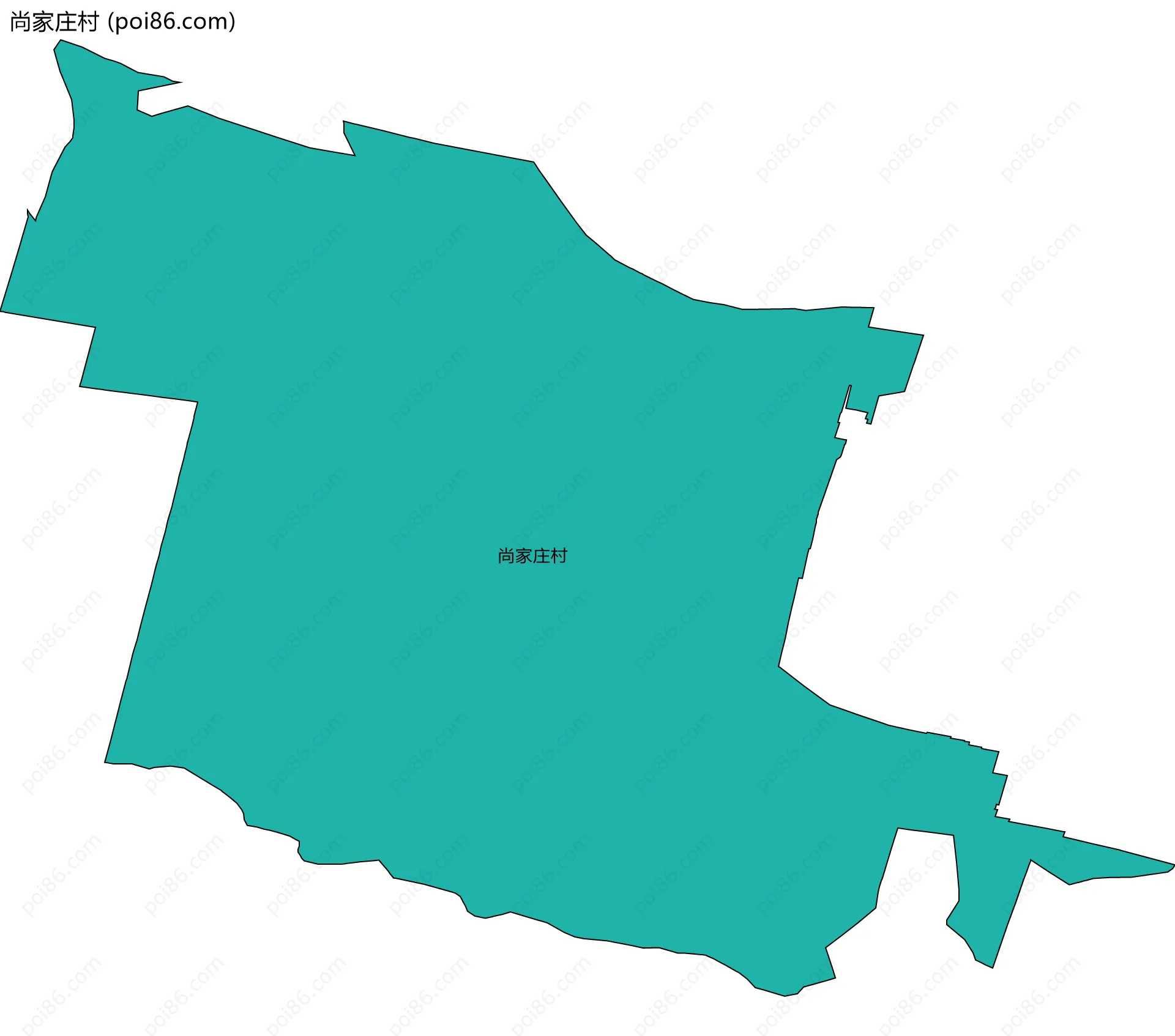 尚家庄村边界地图