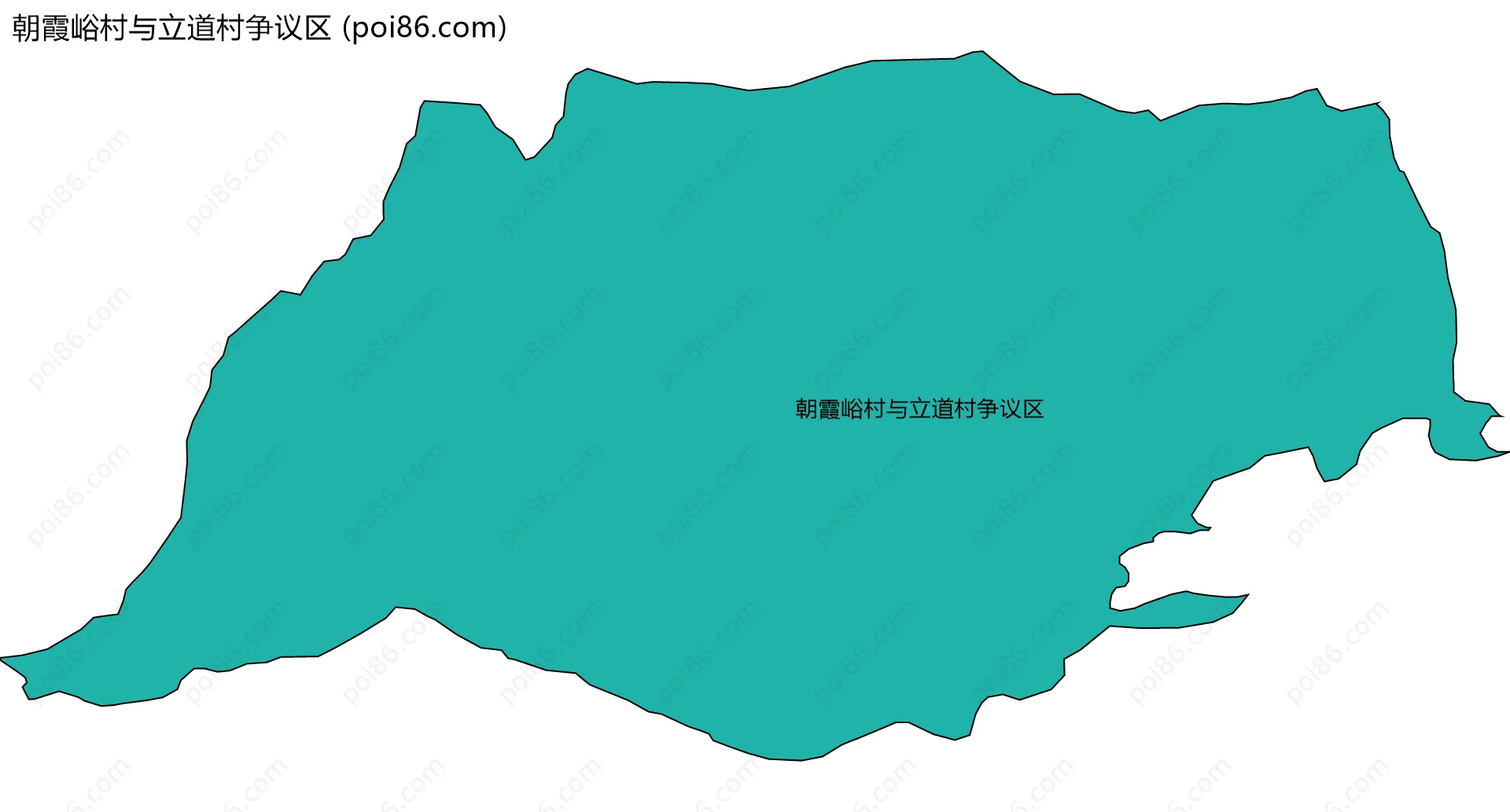 朝霞峪村与立道村争议区边界地图