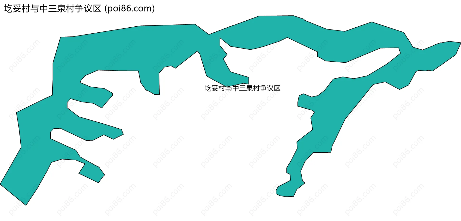 圪妥村与中三泉村争议区边界地图