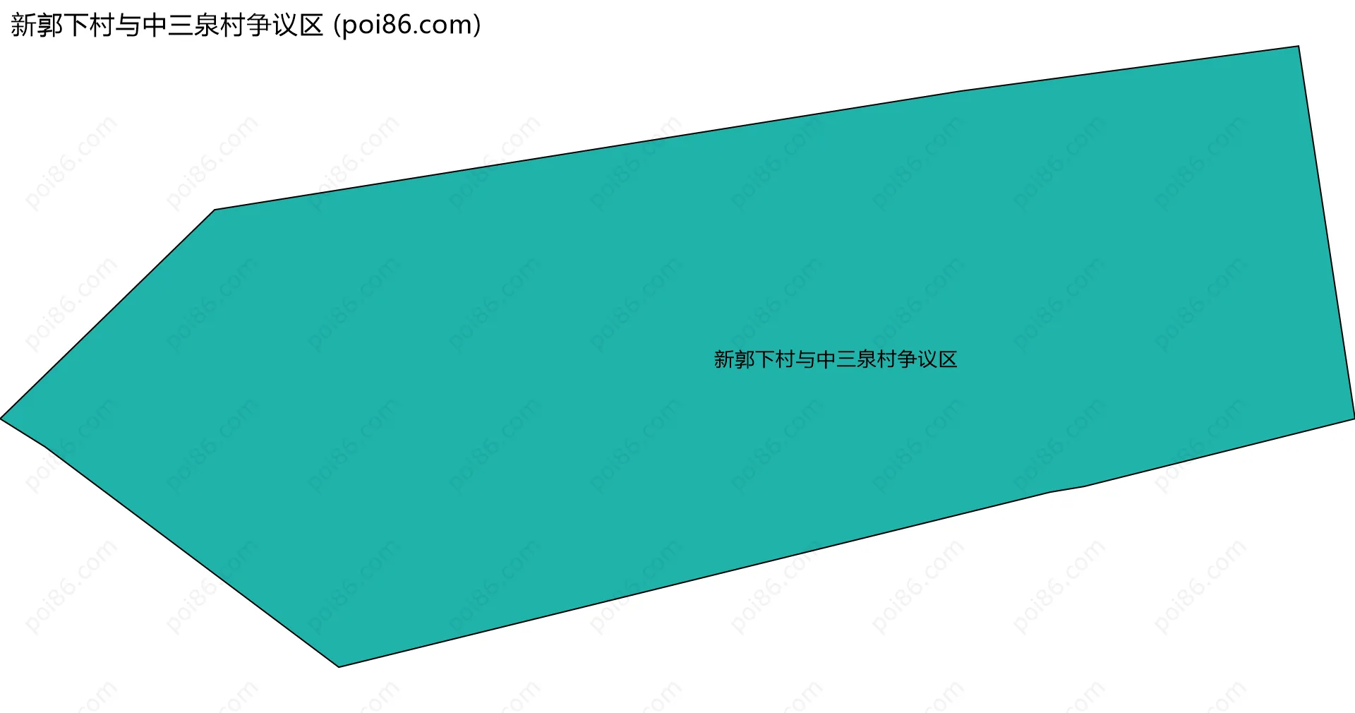 新郭下村与中三泉村争议区边界地图