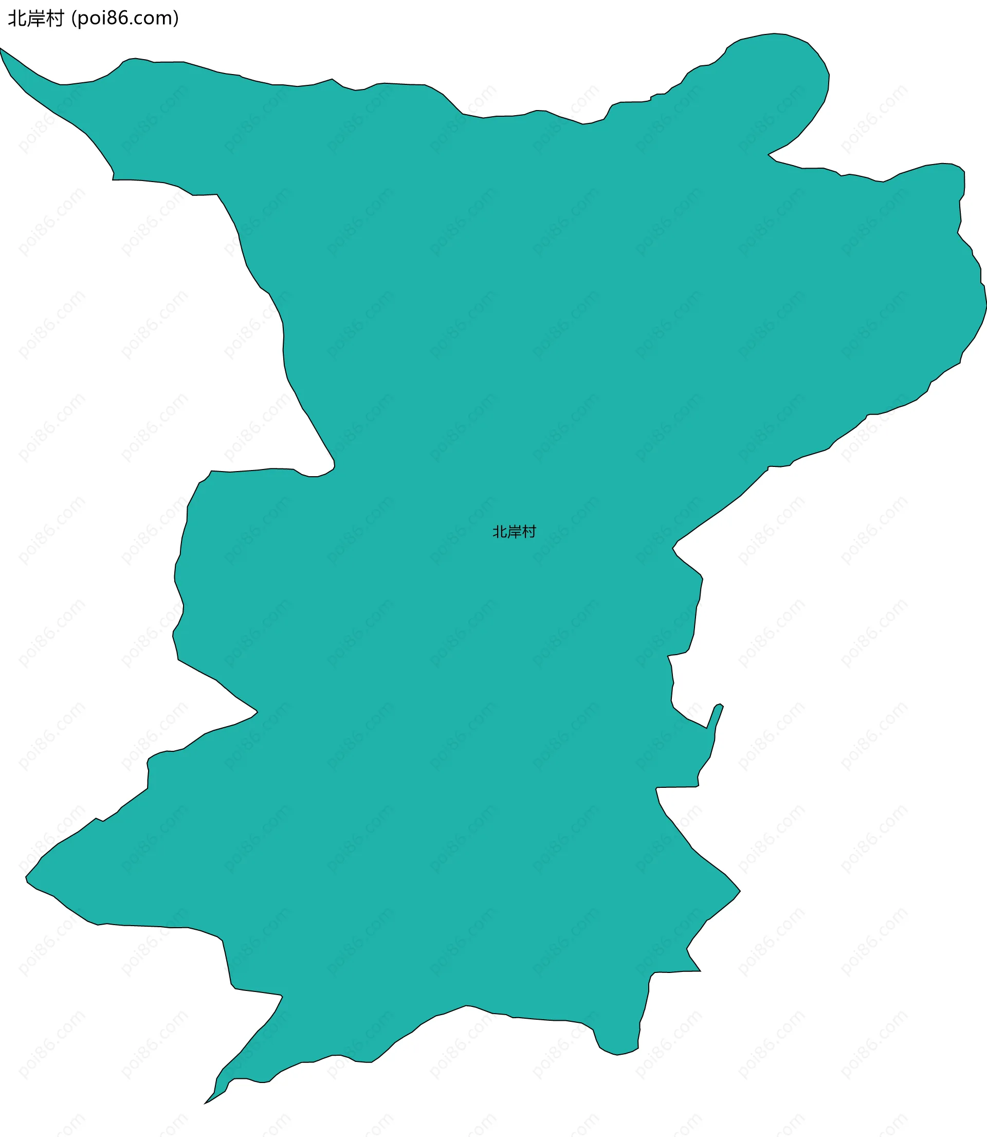 北岸村边界地图