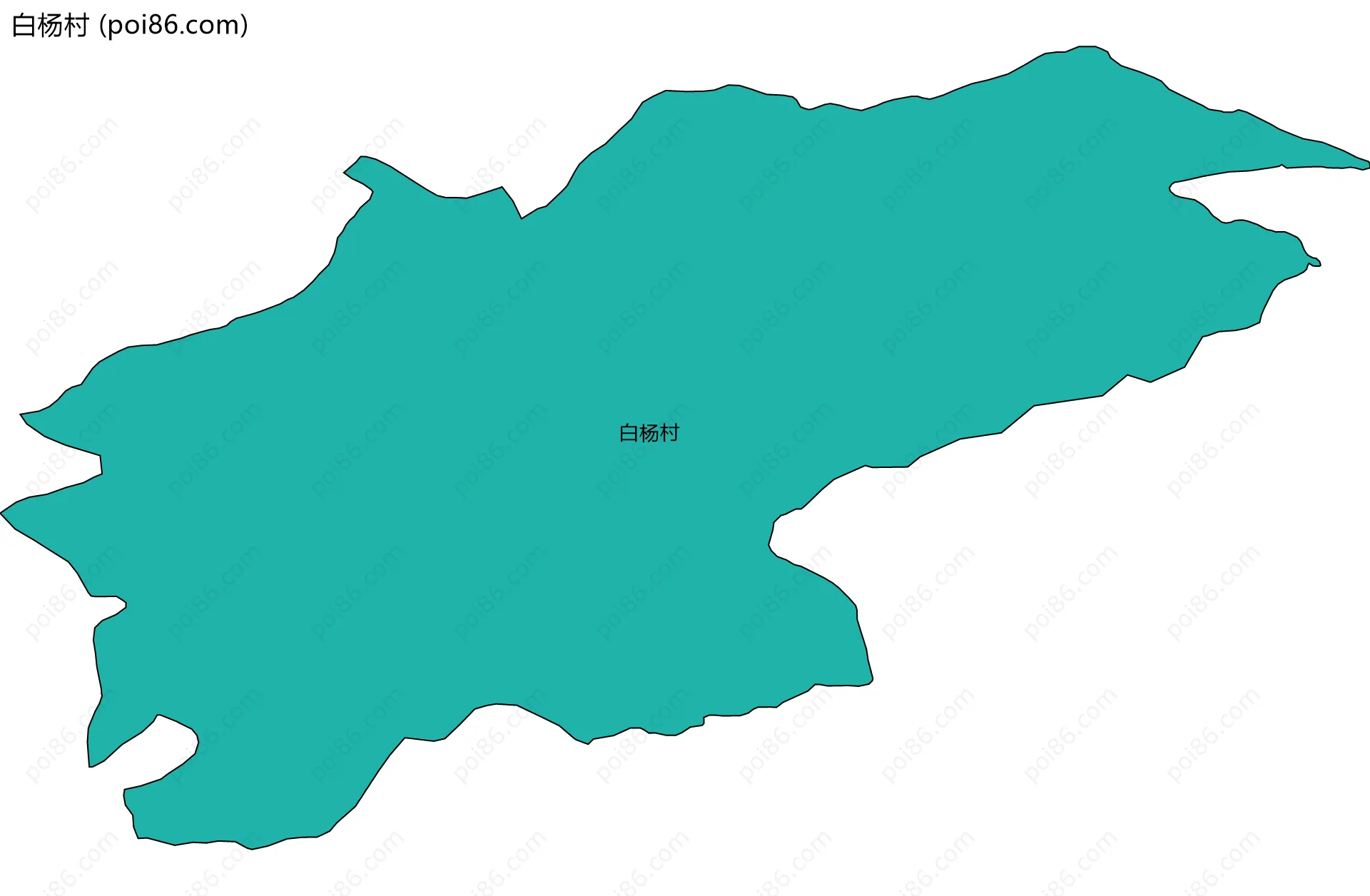 白杨村边界地图