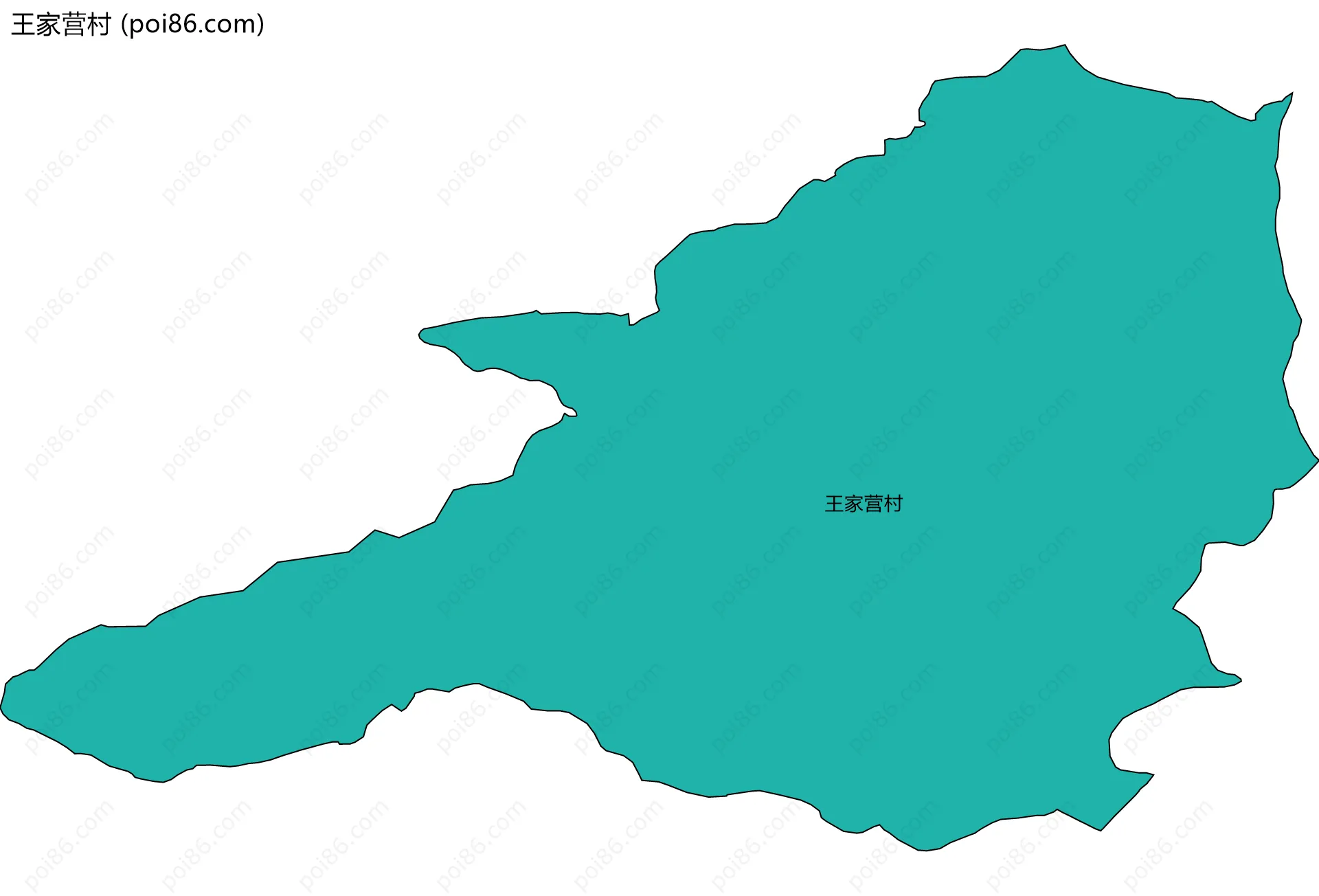 王家营村边界地图