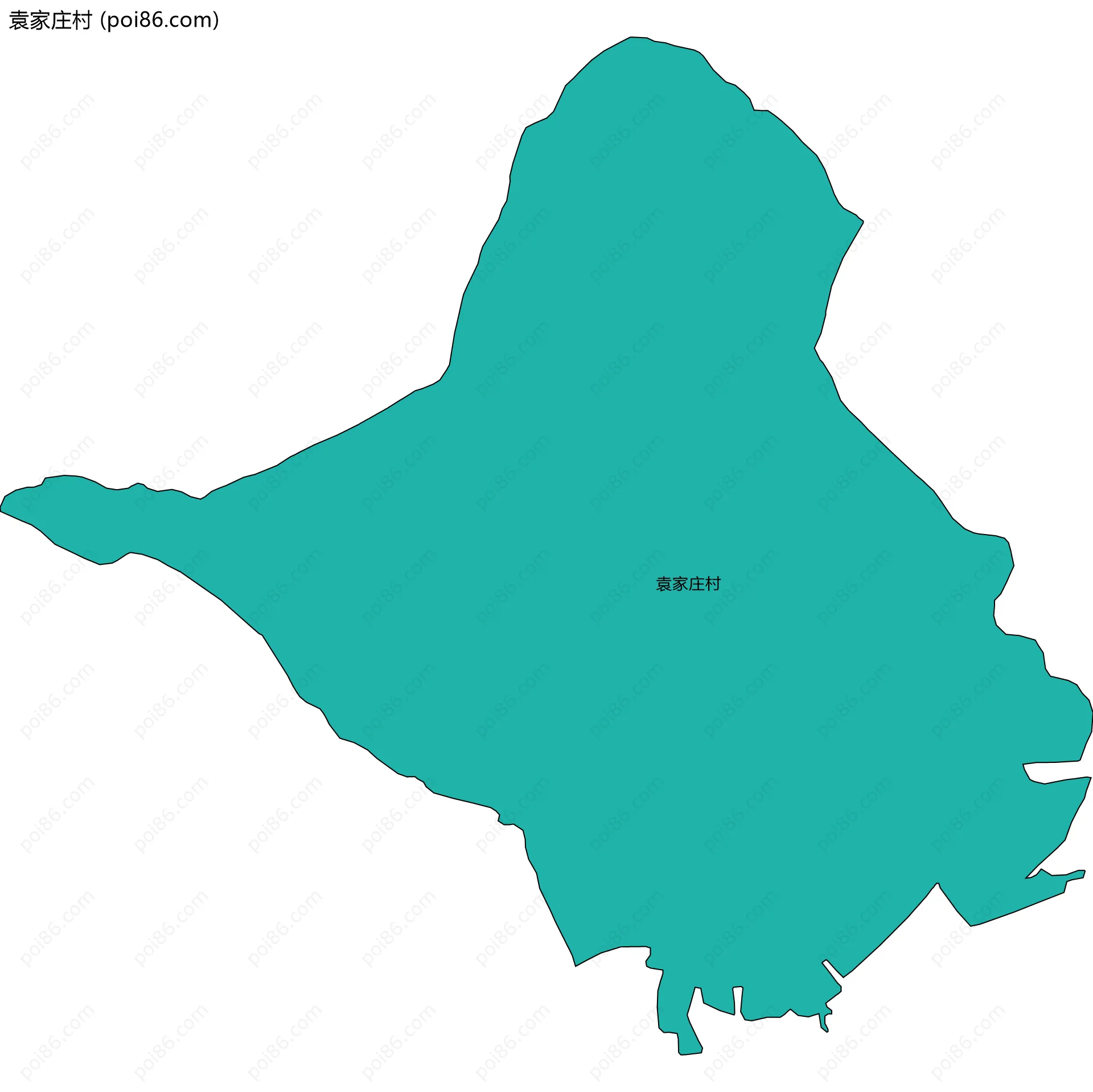 袁家庄村边界地图