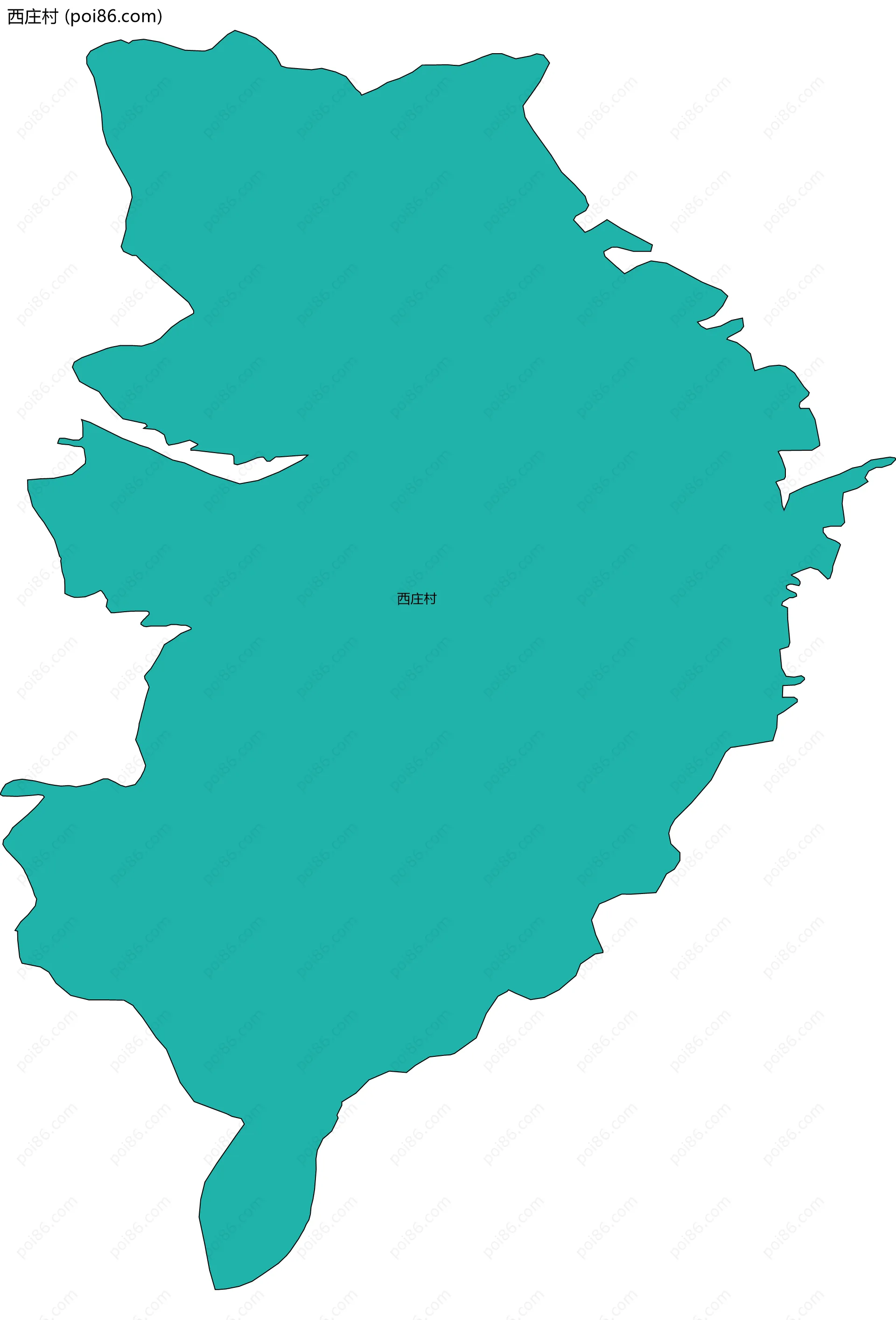 西庄村边界地图