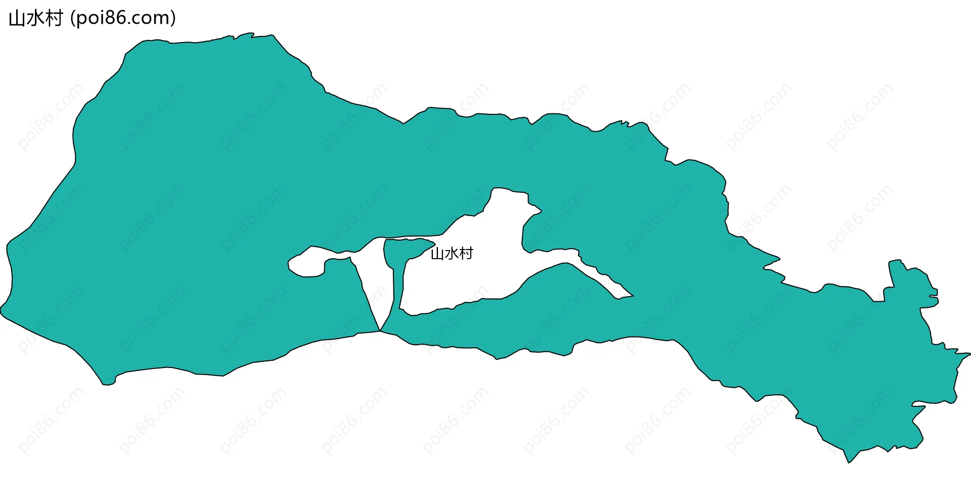 山水村边界地图