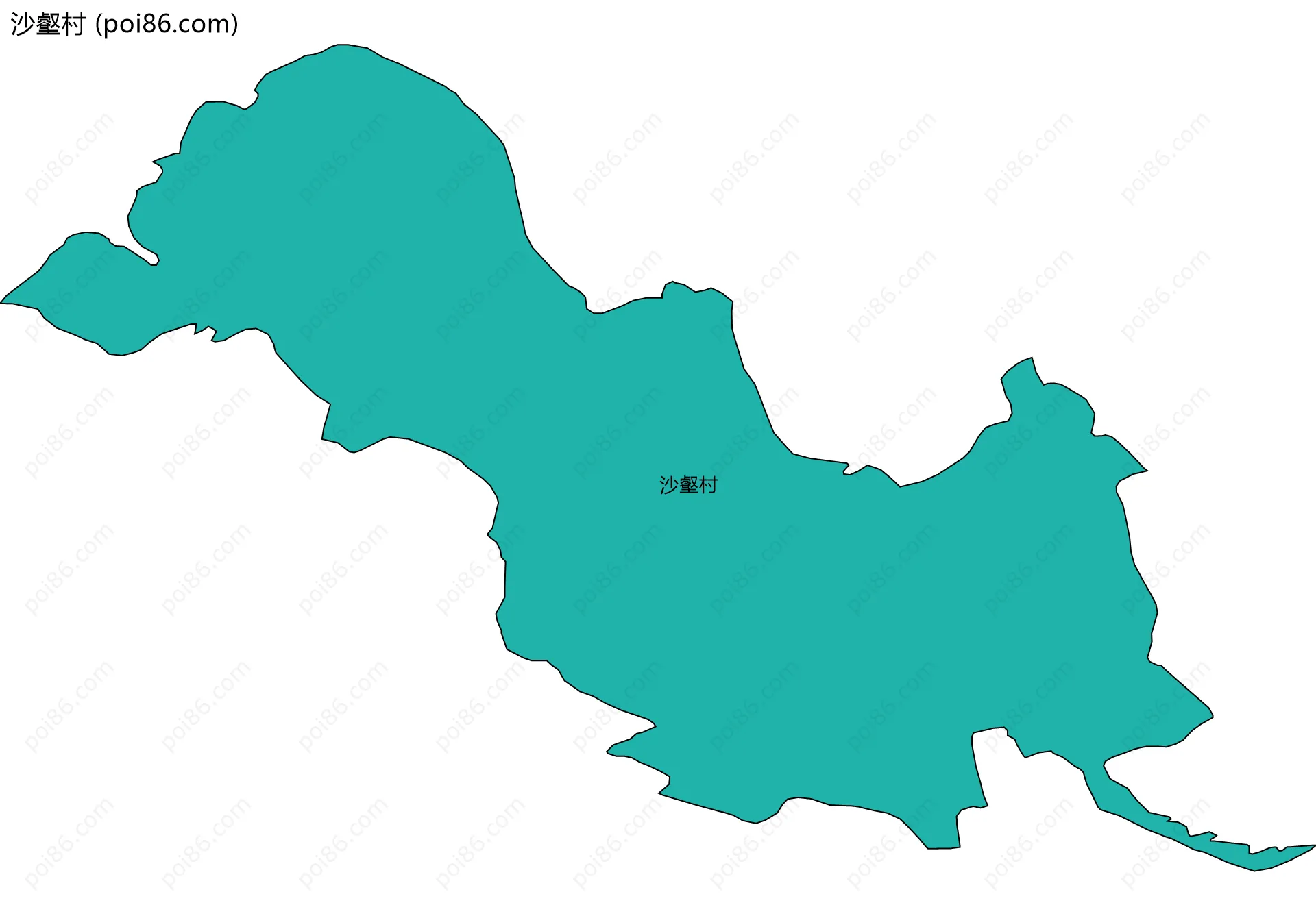 沙壑村边界地图