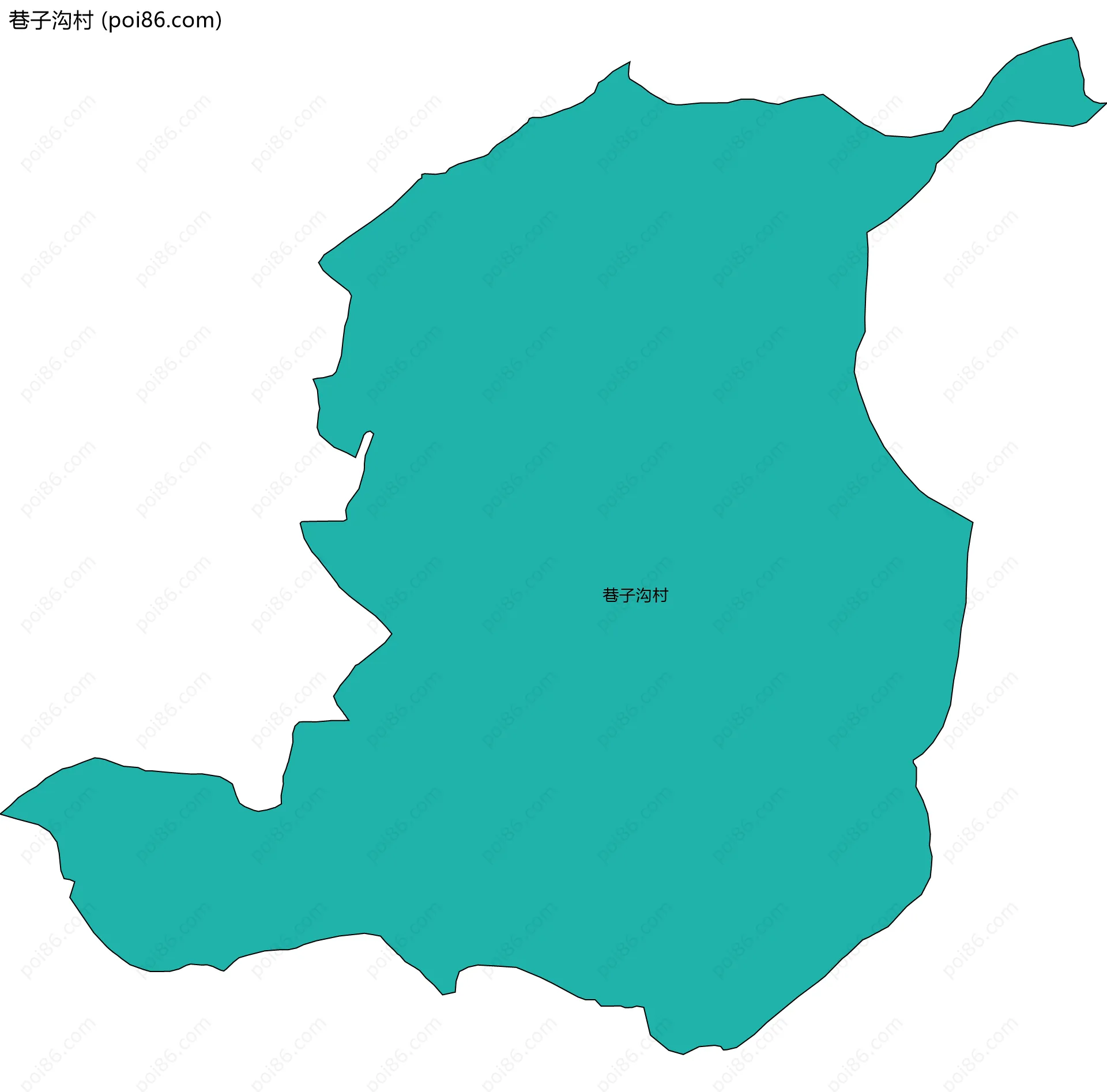 巷子沟村边界地图