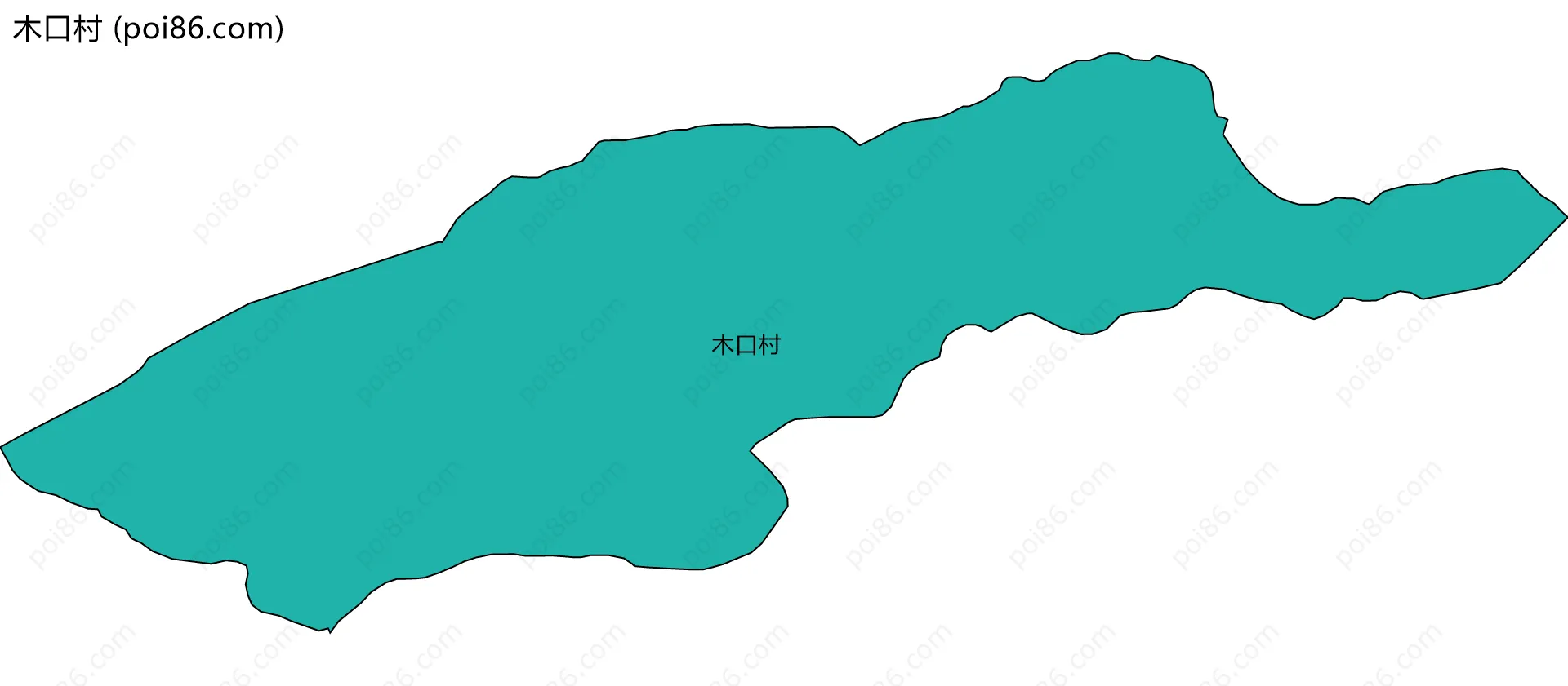 木口村边界地图