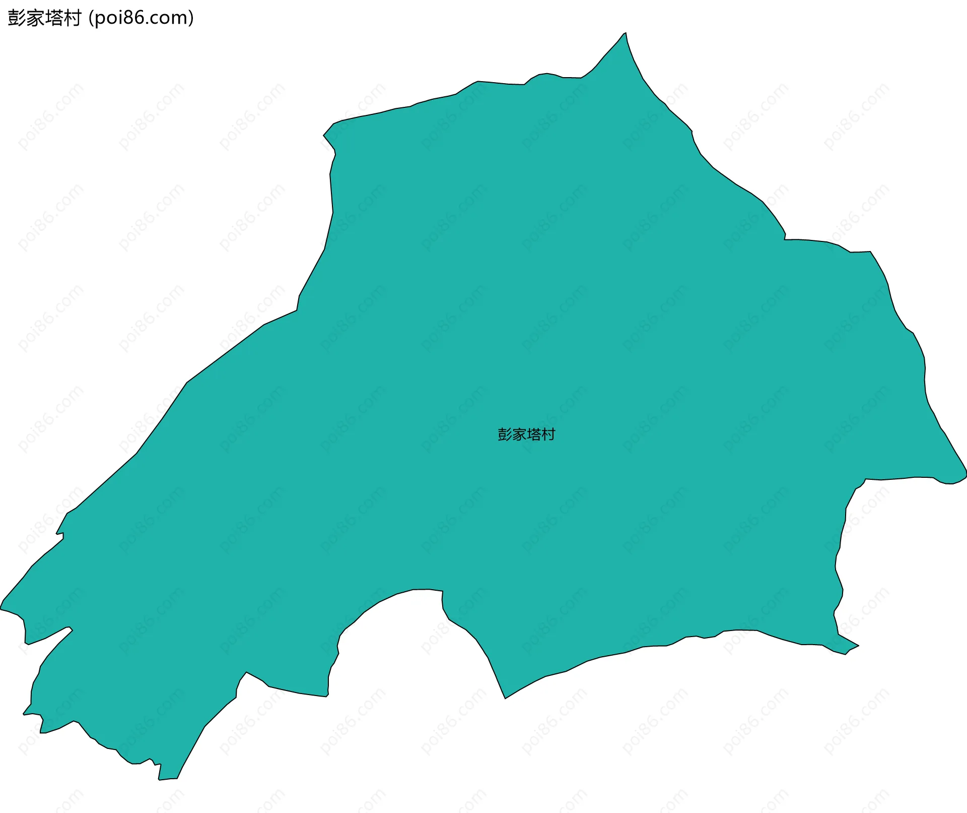 彭家塔村边界地图