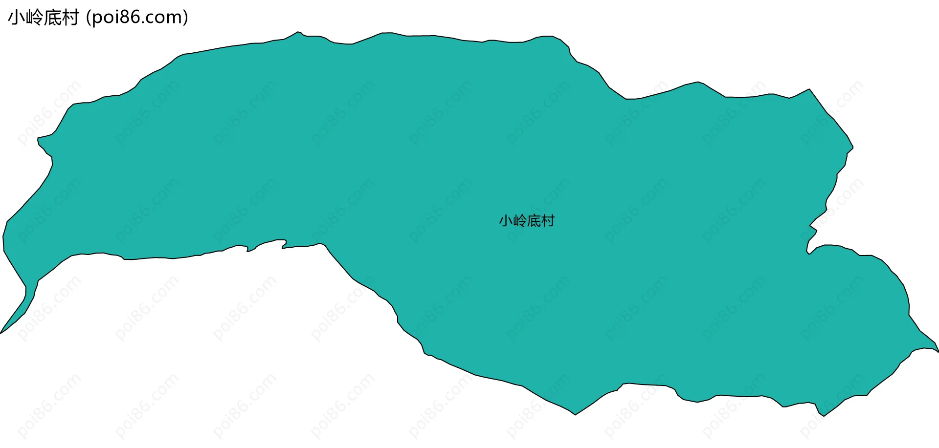 小岭底村边界地图