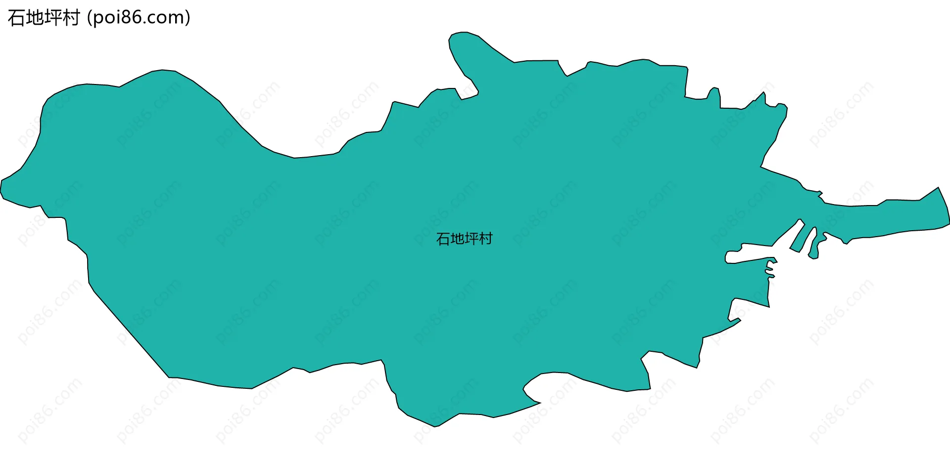 石地坪村边界地图