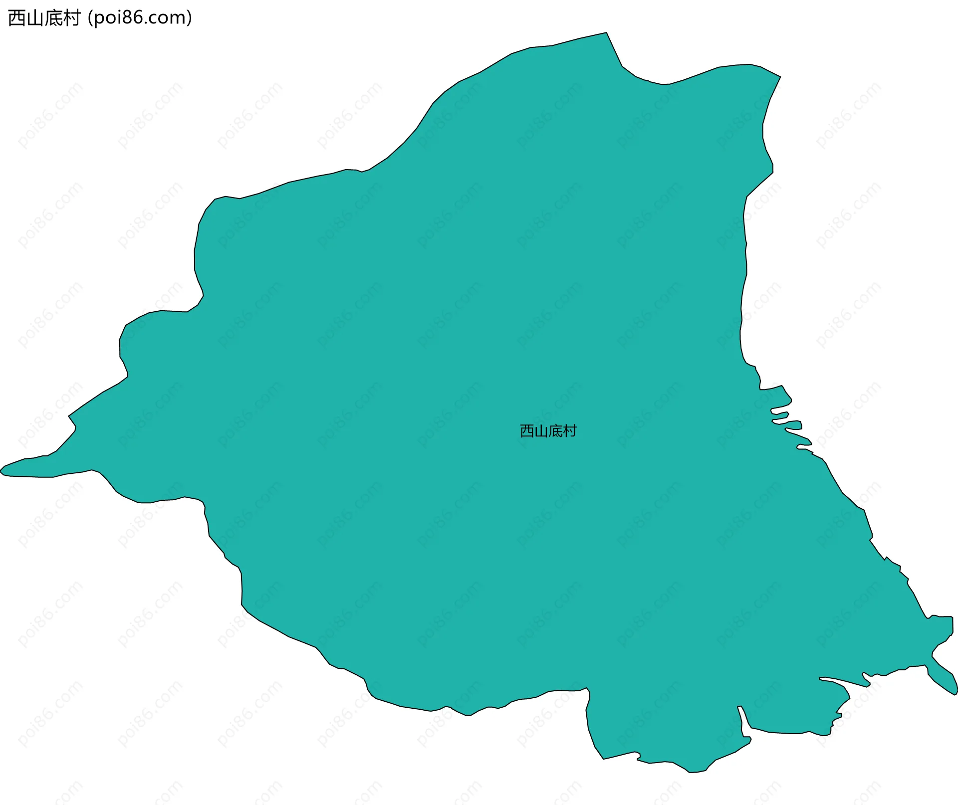 西山底村边界地图