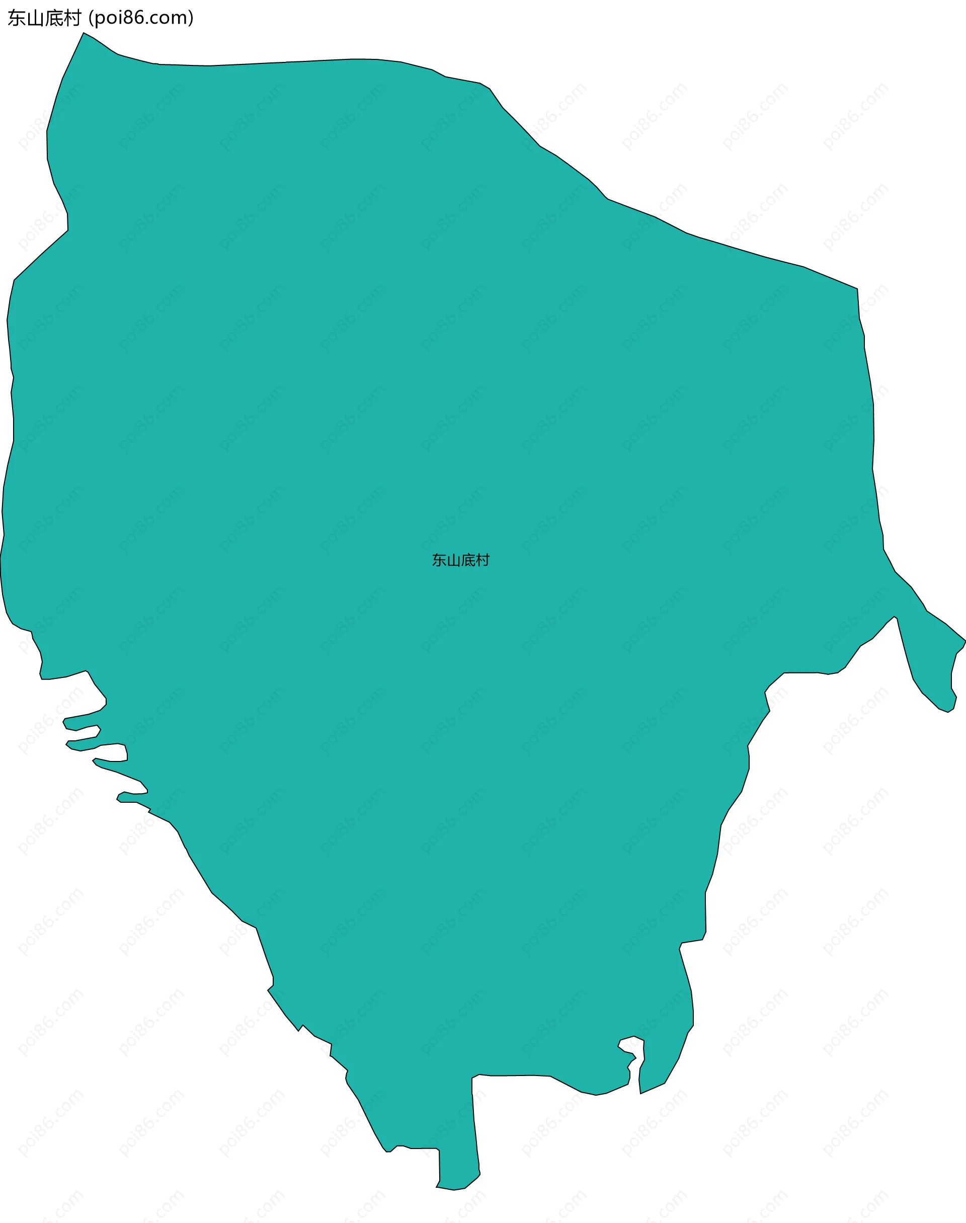 东山底村边界地图
