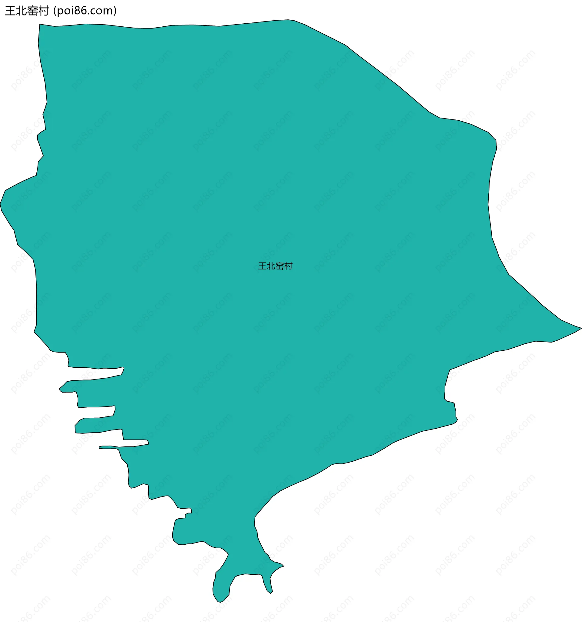 王北窑村边界地图