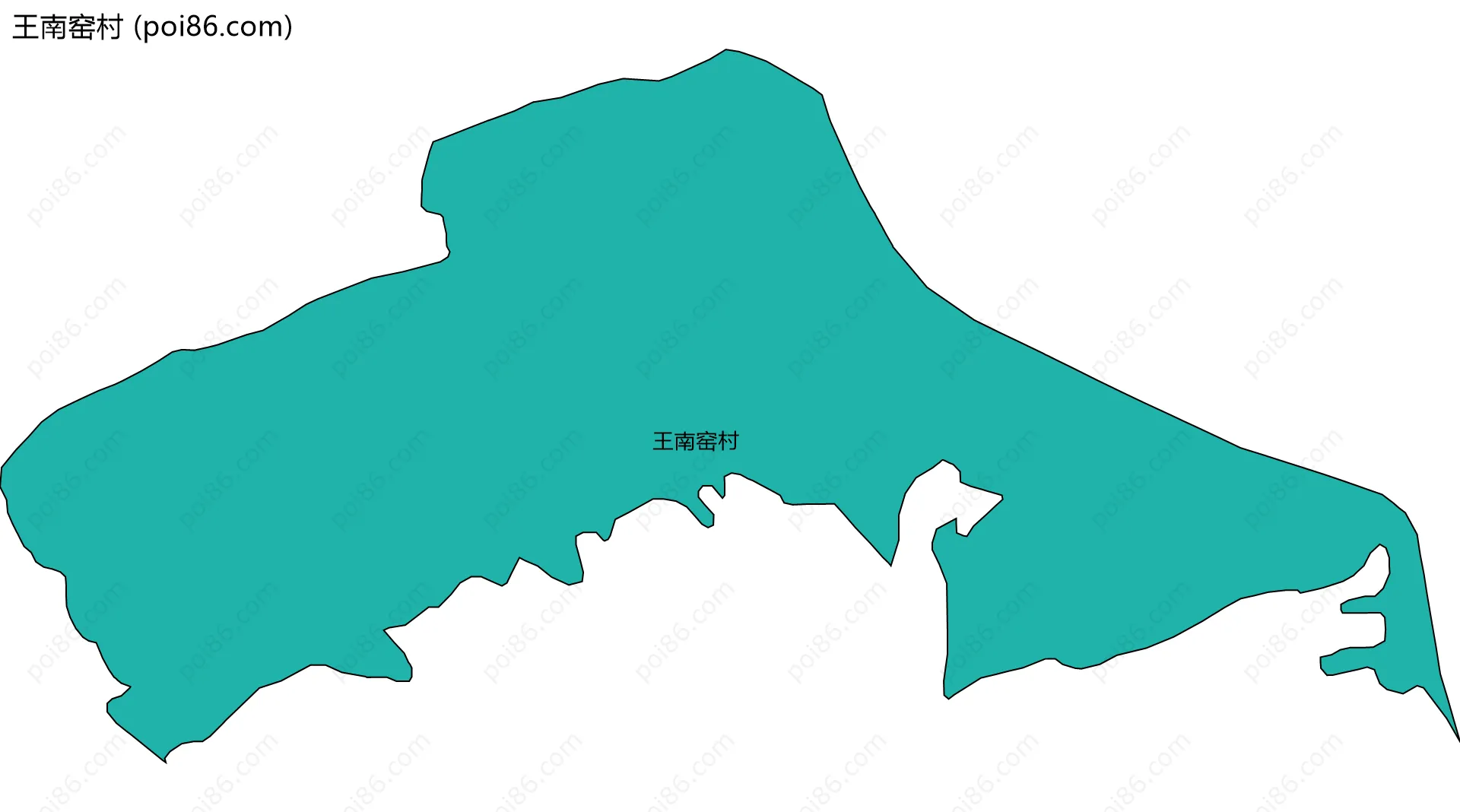 王南窑村边界地图