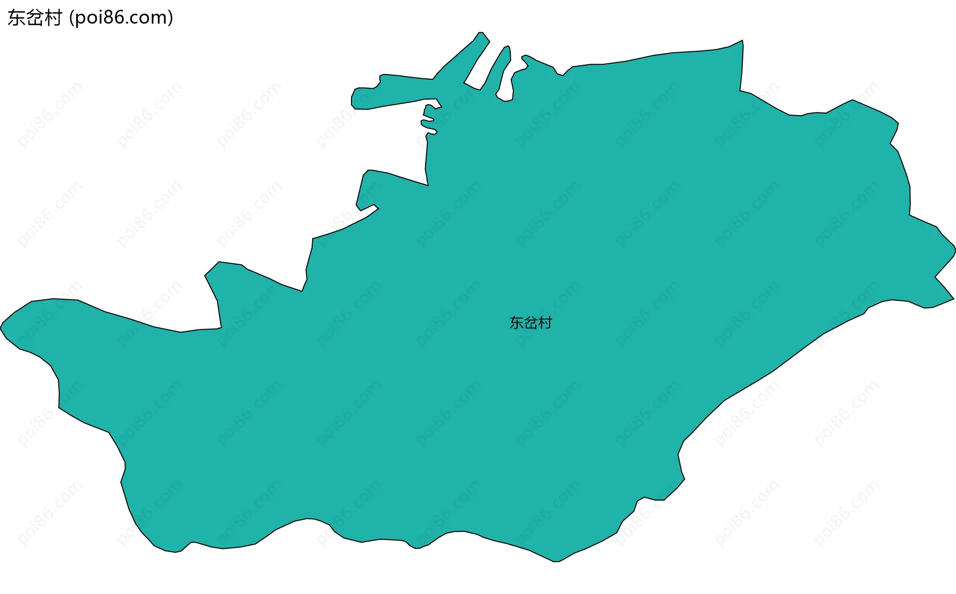 东岔村边界地图