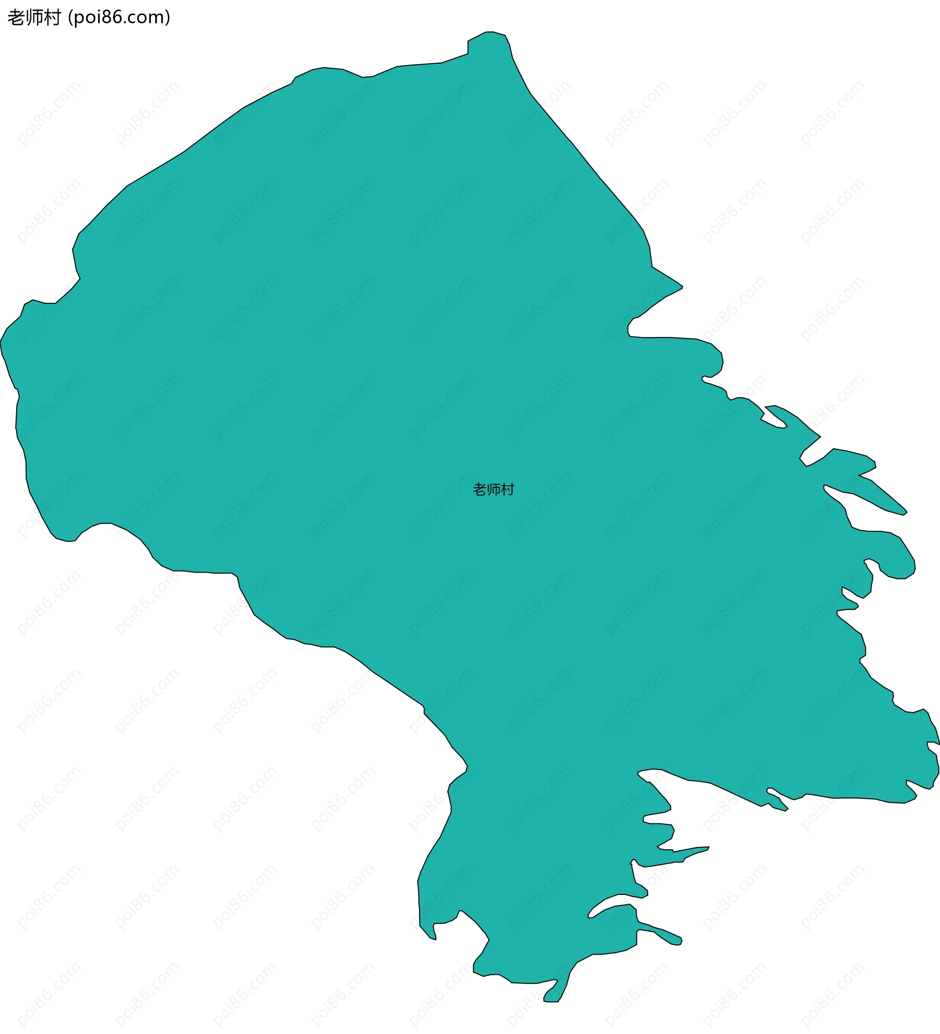 老师村边界地图