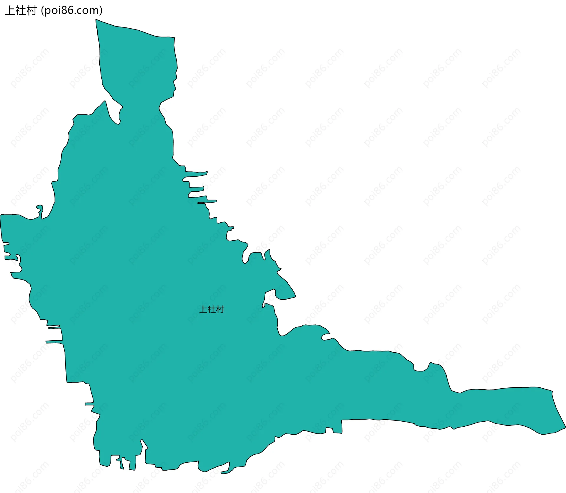 上社村边界地图