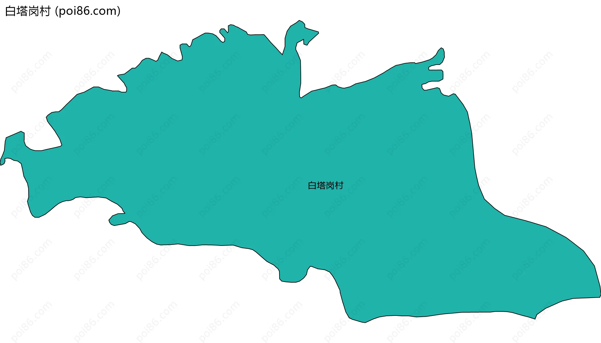 白塔岗村边界地图