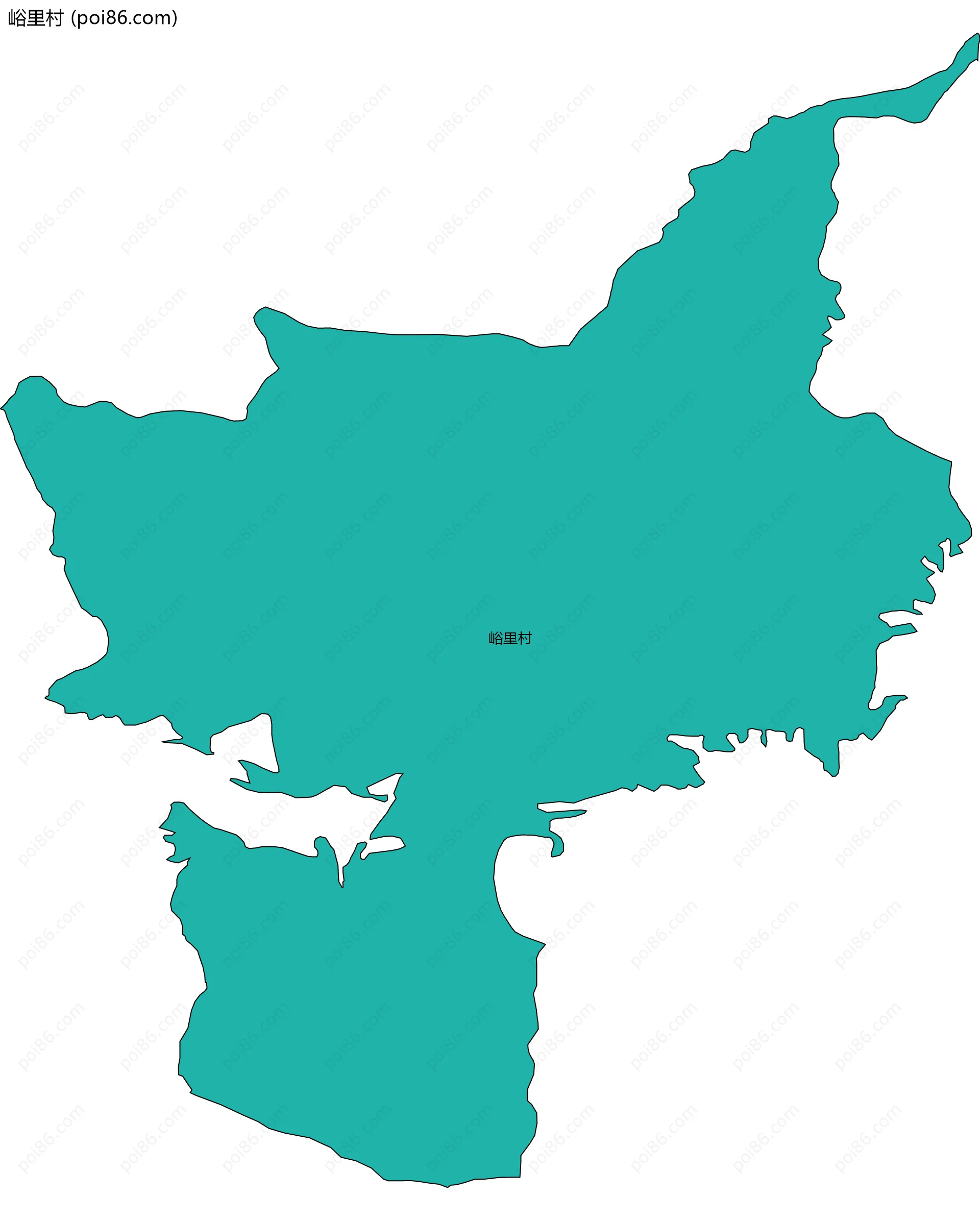 峪里村边界地图