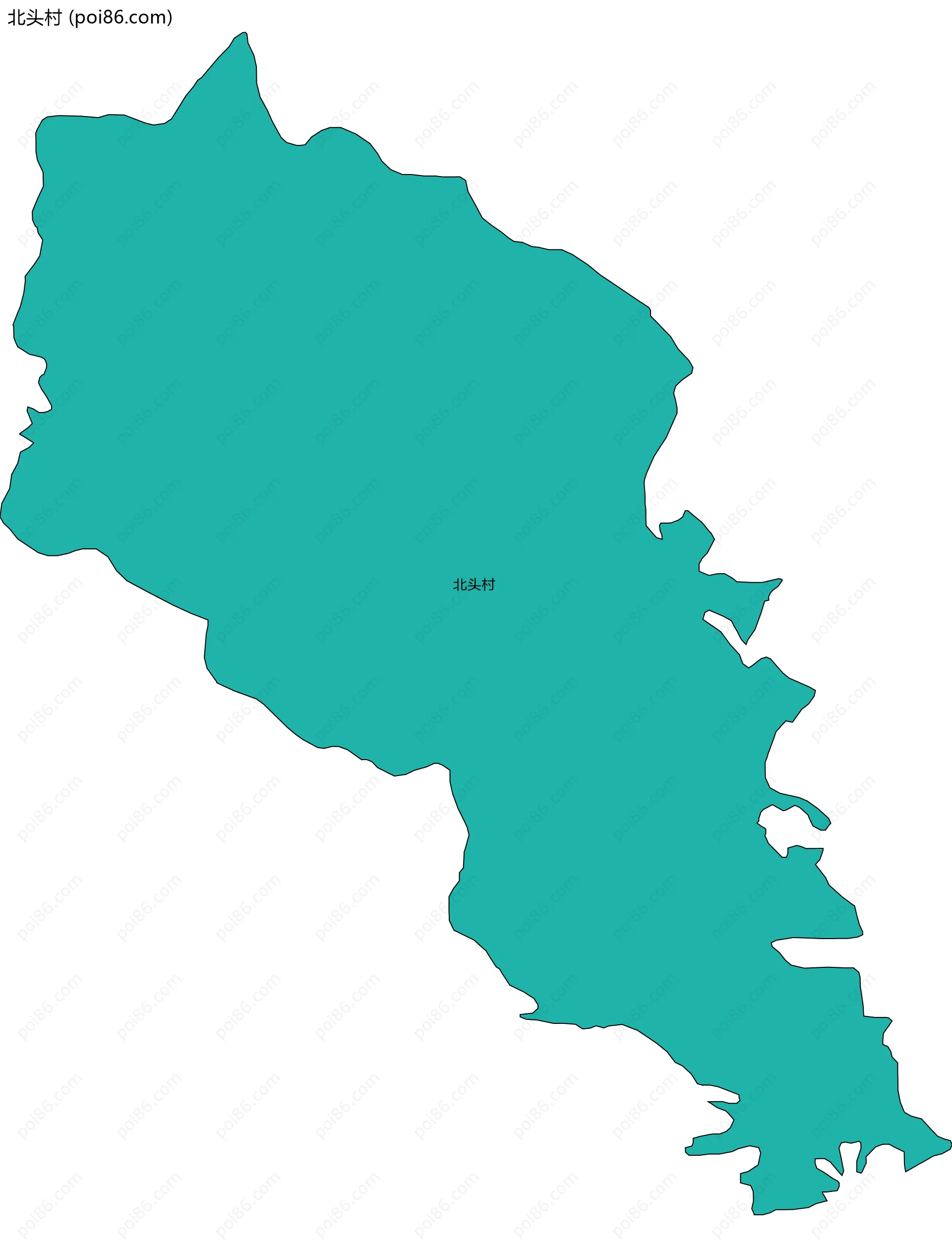 北头村边界地图