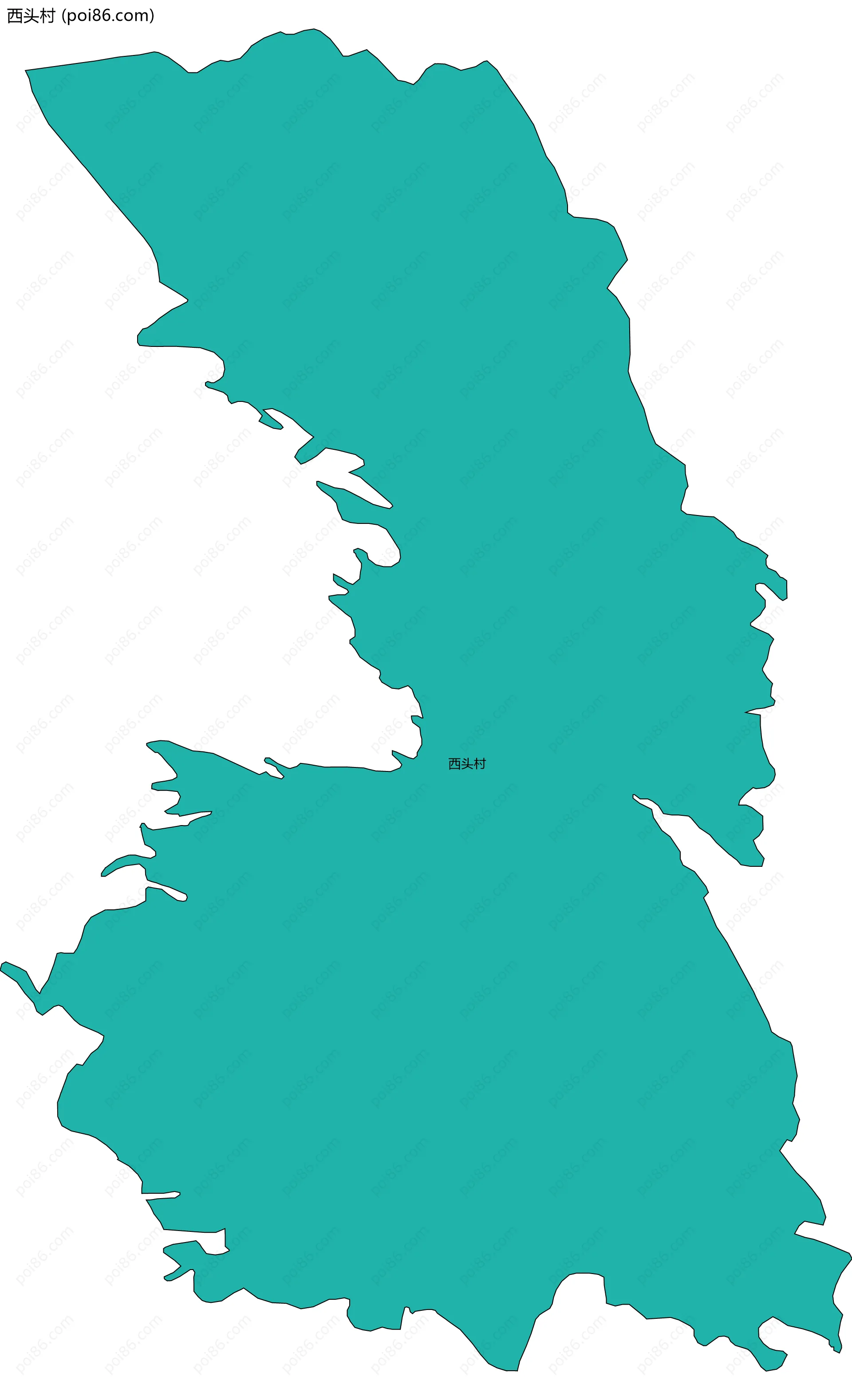 西头村边界地图