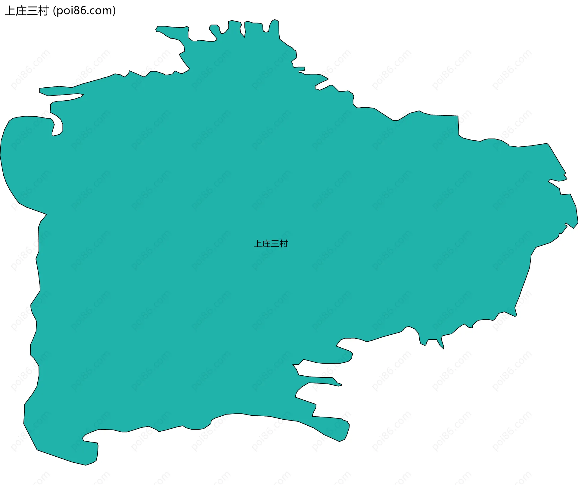 上庄三村边界地图
