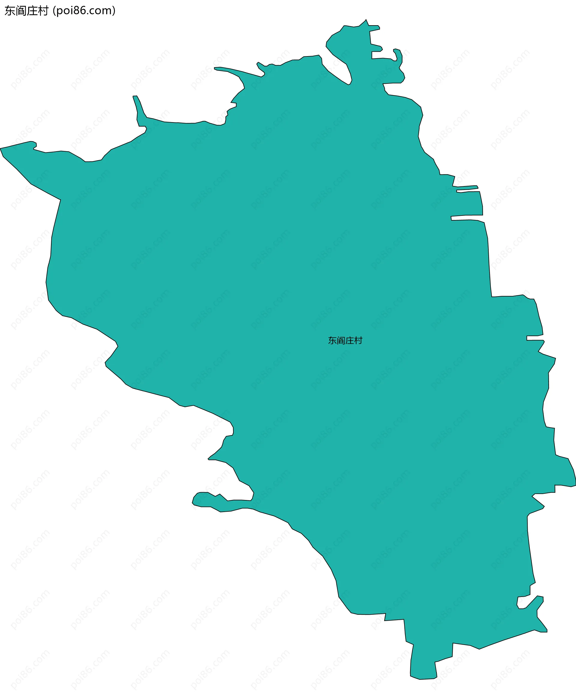 东阎庄村边界地图