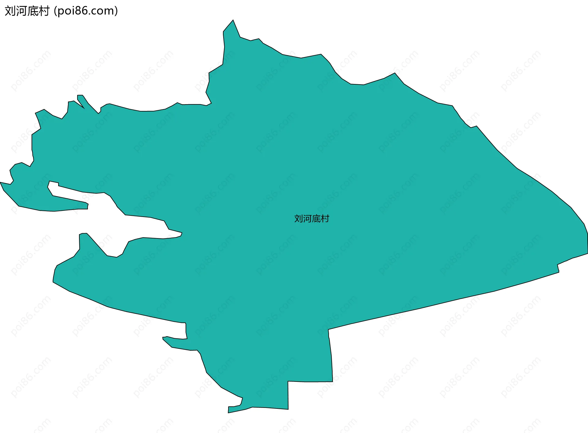刘河底村边界地图