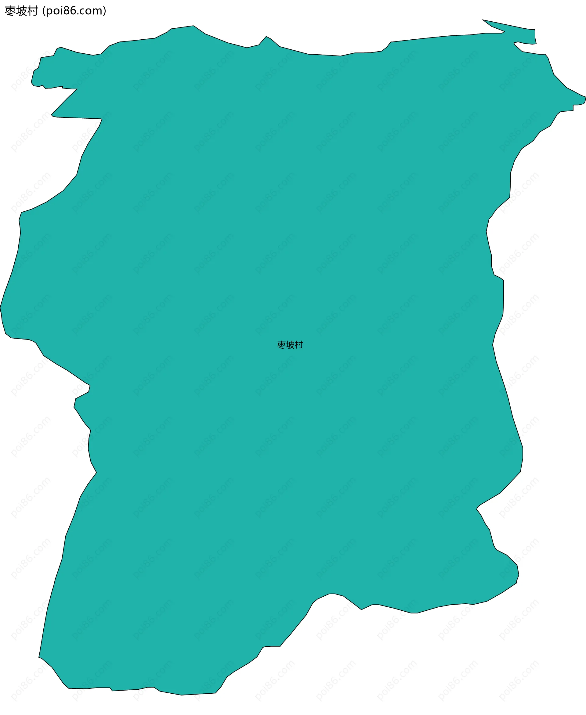 枣坡村边界地图