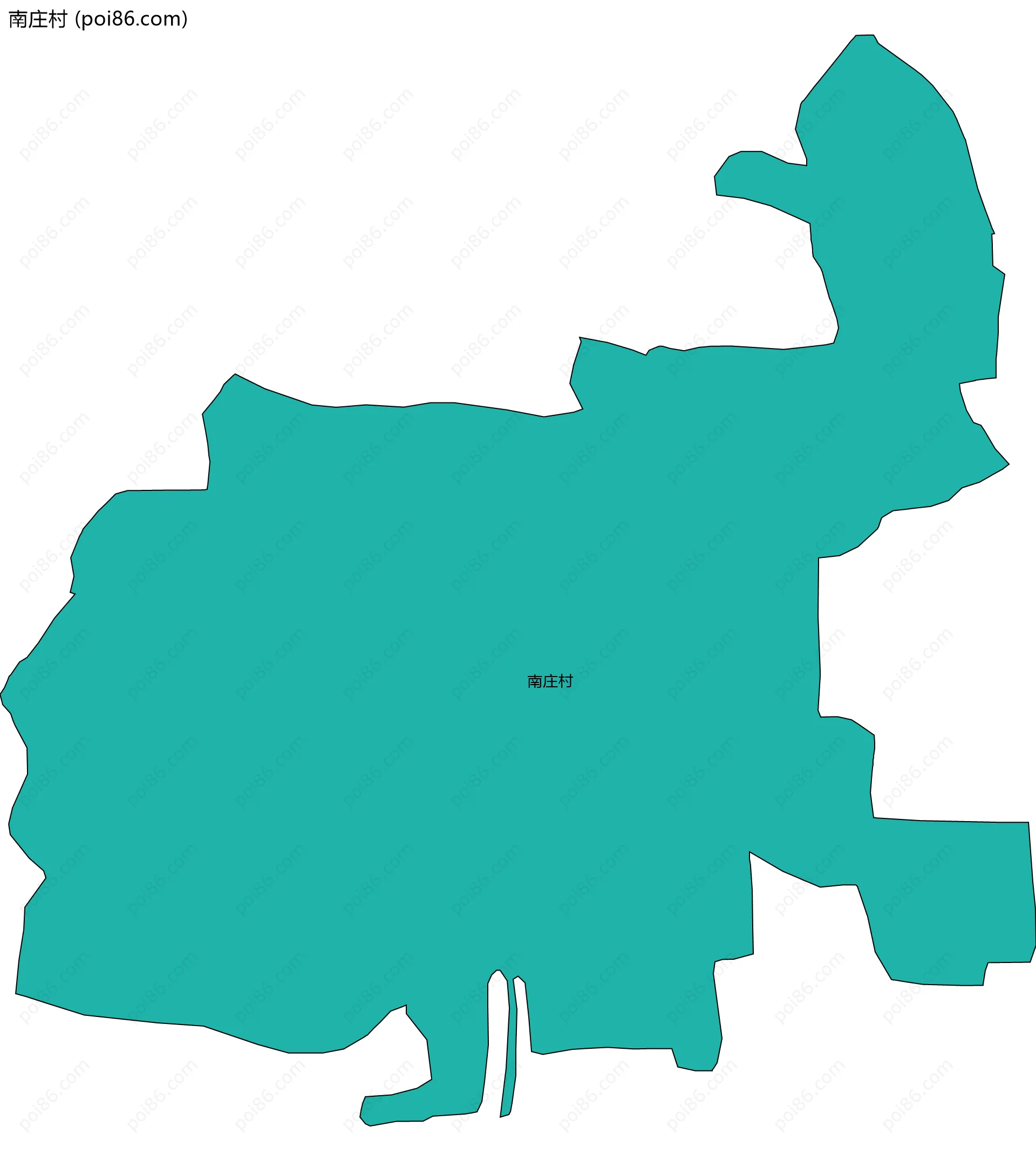 南庄村边界地图