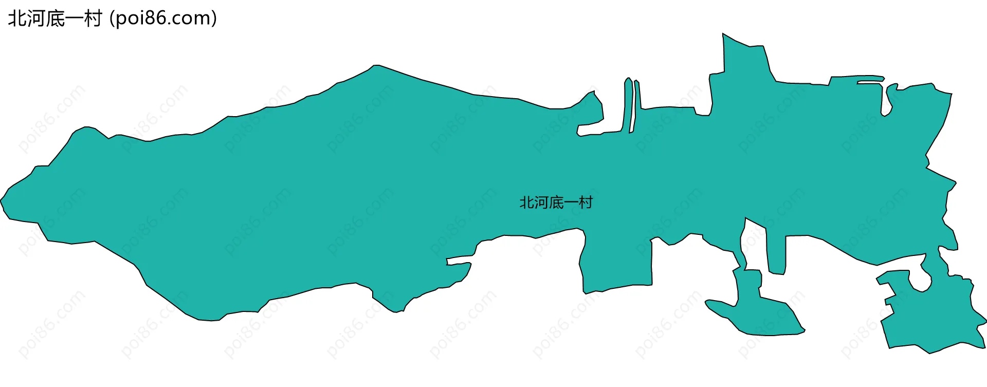 北河底一村边界地图